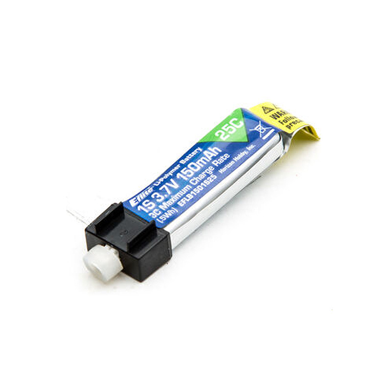 E-flite 3.7V 150mAh 1S 25C LiPo Battery: PH 1.25 (Ultra Micro)-EFLB1501S25