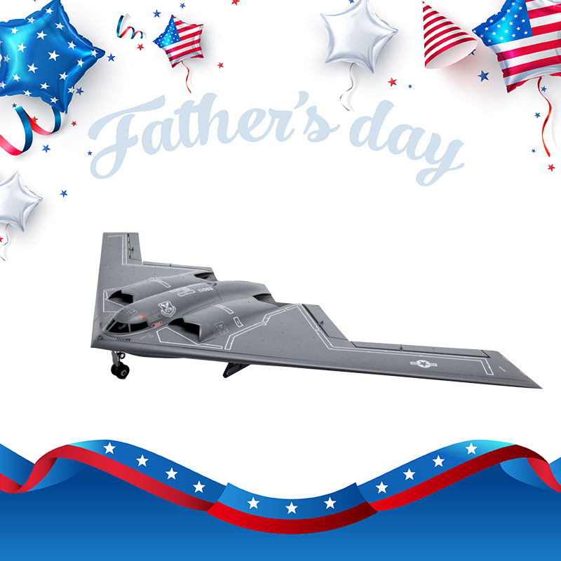 E-flite 30mm Micro B-2 Spirit of America Twin EDF Jet BNF Basic Mini RC Airplane-EFLU09050
