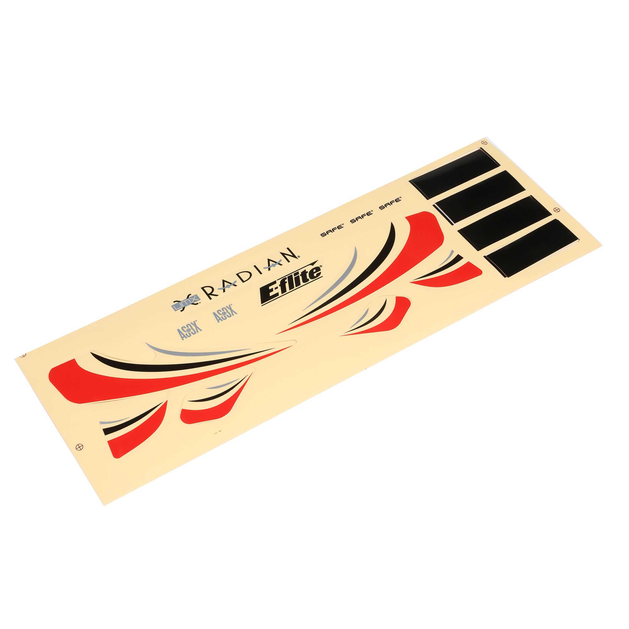 E-flite Decal Sheet: UMX Radian, Red-EFLU2904