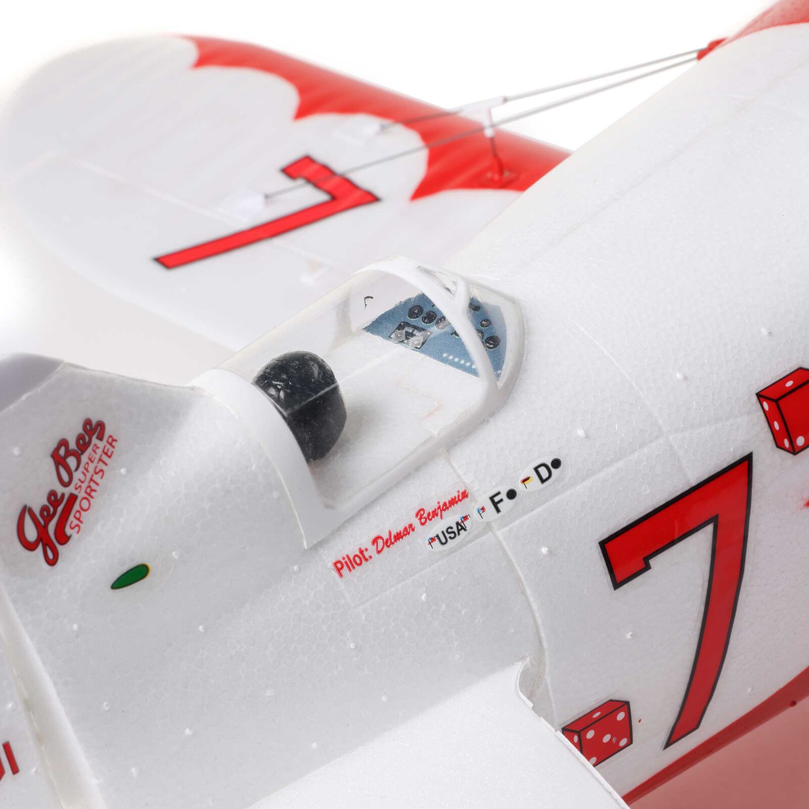 E-flite UMX Gee Bee R-2 510mm BNF Basic with AS3X and SAFE Select-EFLU61500