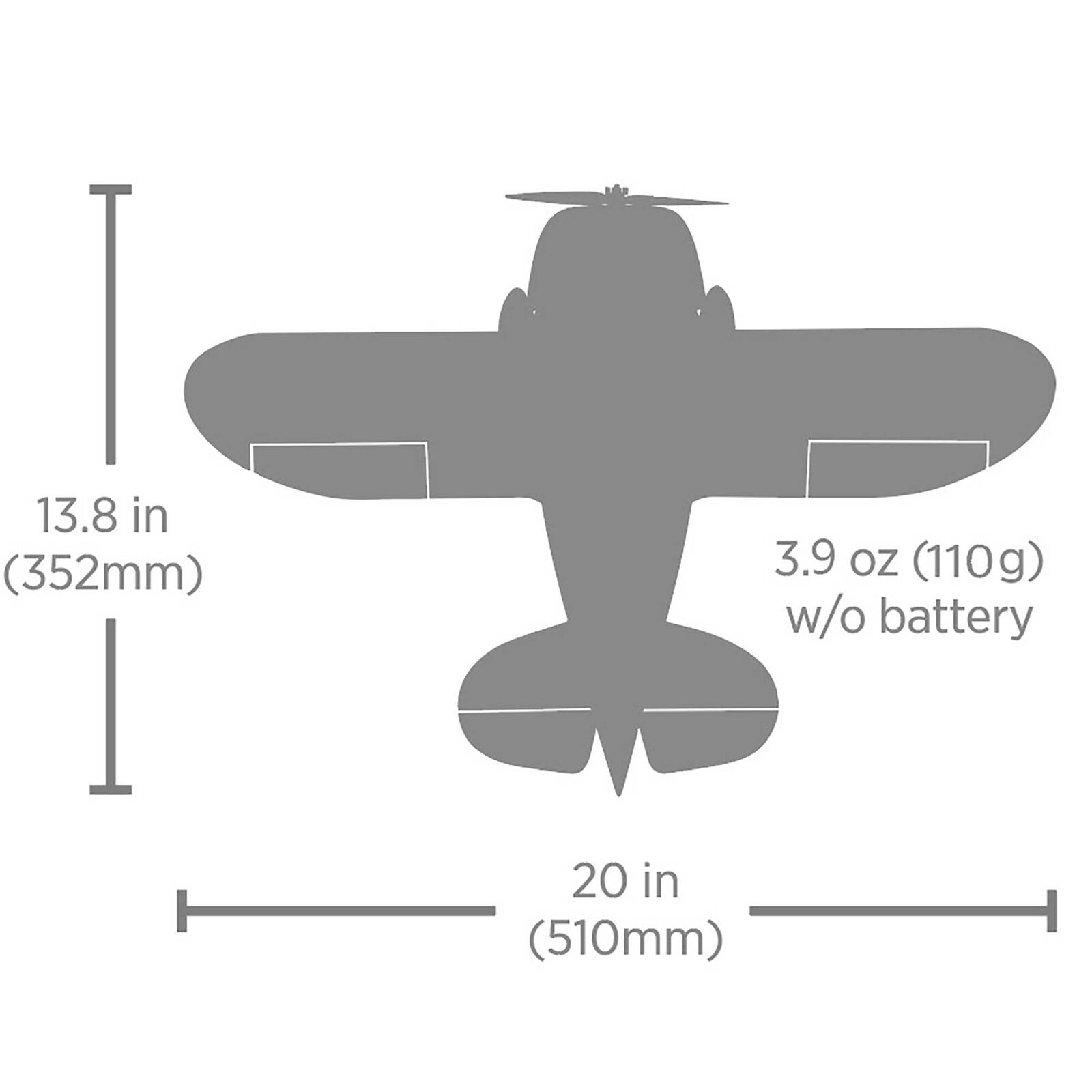 E-flite UMX Gee Bee R-2 510mm BNF Basic with AS3X and SAFE Select-EFLU61500