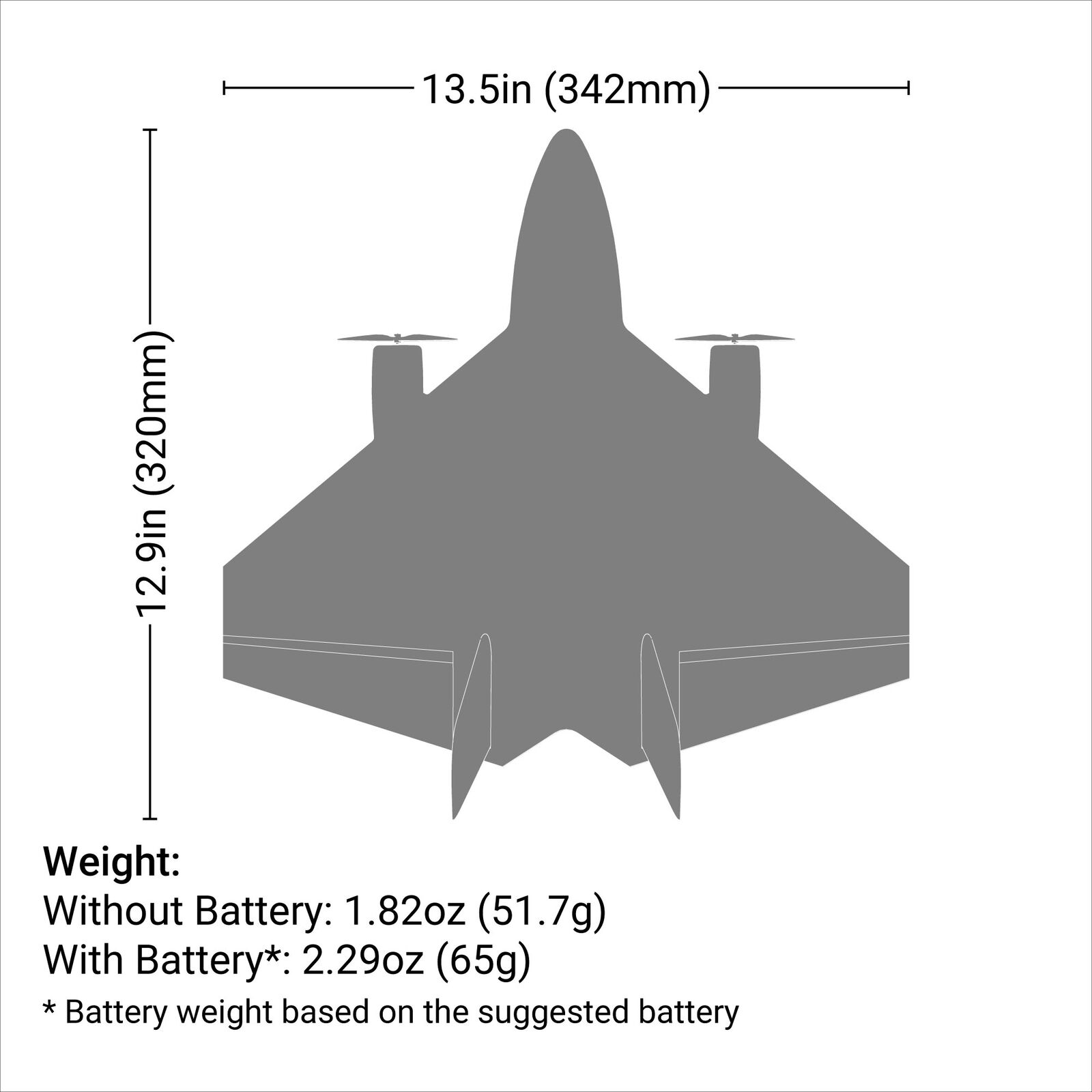E-flite UMX Ultrix BNF Basic with AS3X and SAFE Select, 342mm-EFLU6450