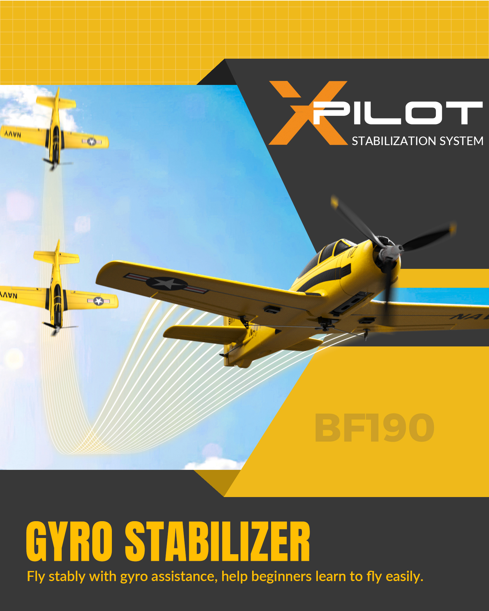 VOLANTEXRC T-28 Trojan 400mm RTF RC Warbirds Aircraft 4CH-76109