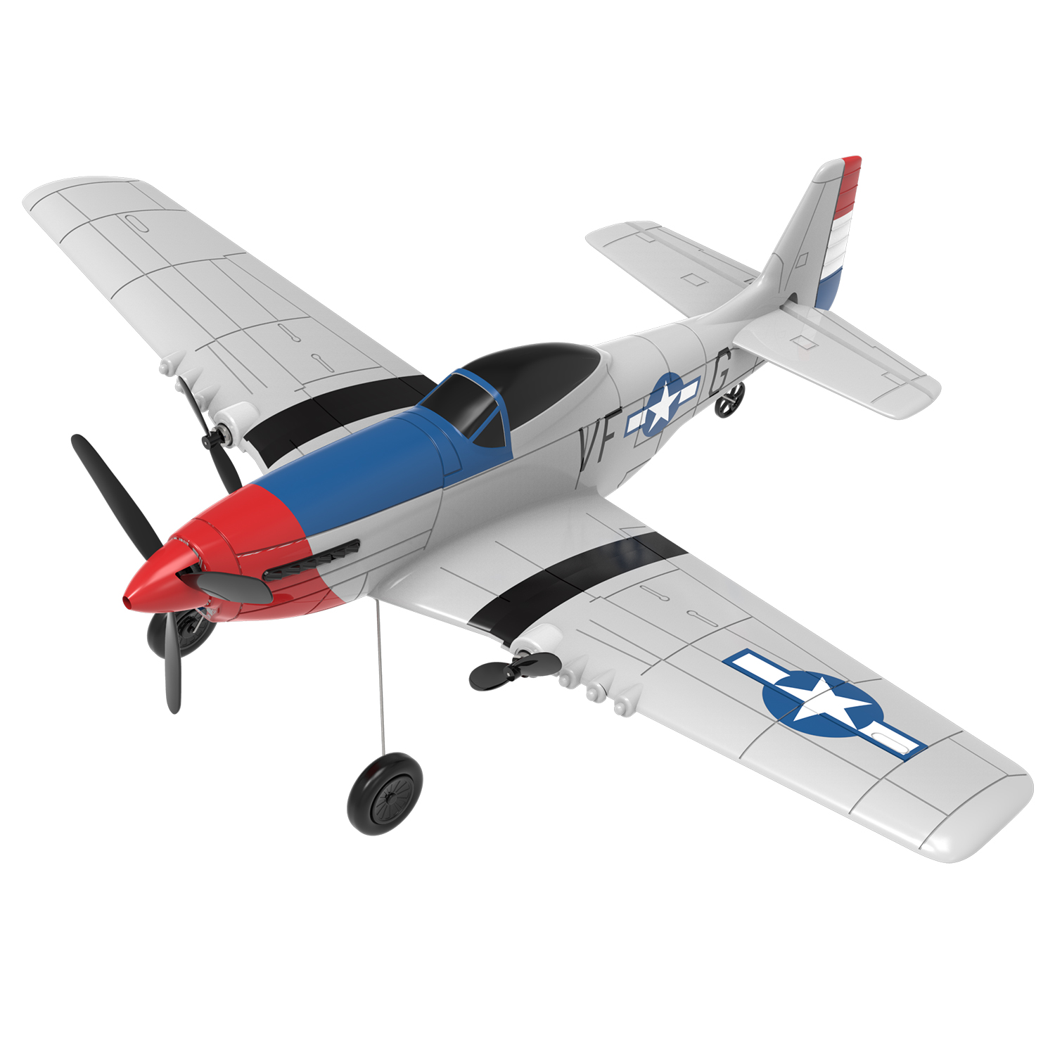 VOLANTEXRC P-51 400mm RTF RC Warbirds Mini RC Airplane 3CH 15.7''-76207