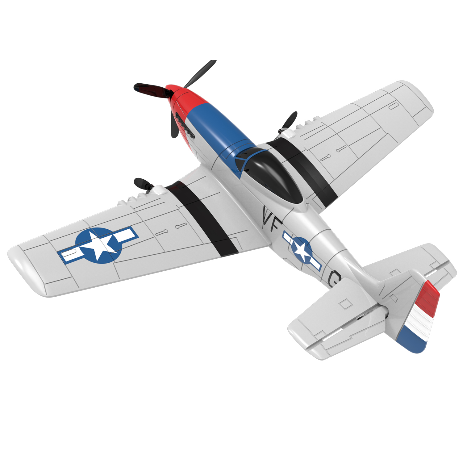 VOLANTEXRC P-51 400mm RTF RC Warbirds Mini RC Airplane 3CH 15.7''-76207