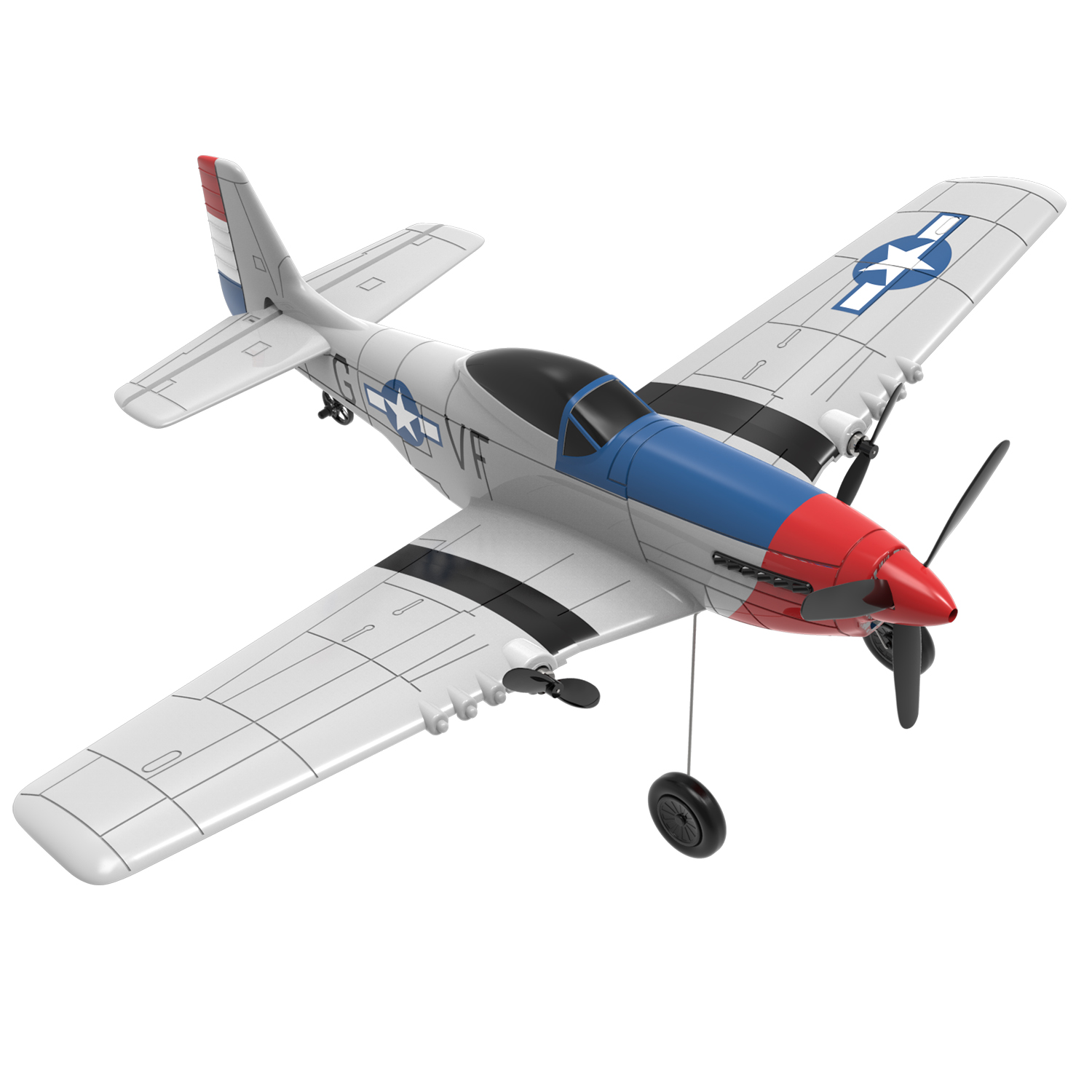 VOLANTEXRC P-51 400mm RTF RC Warbirds Mini RC Airplane 3CH 15.7''-76207