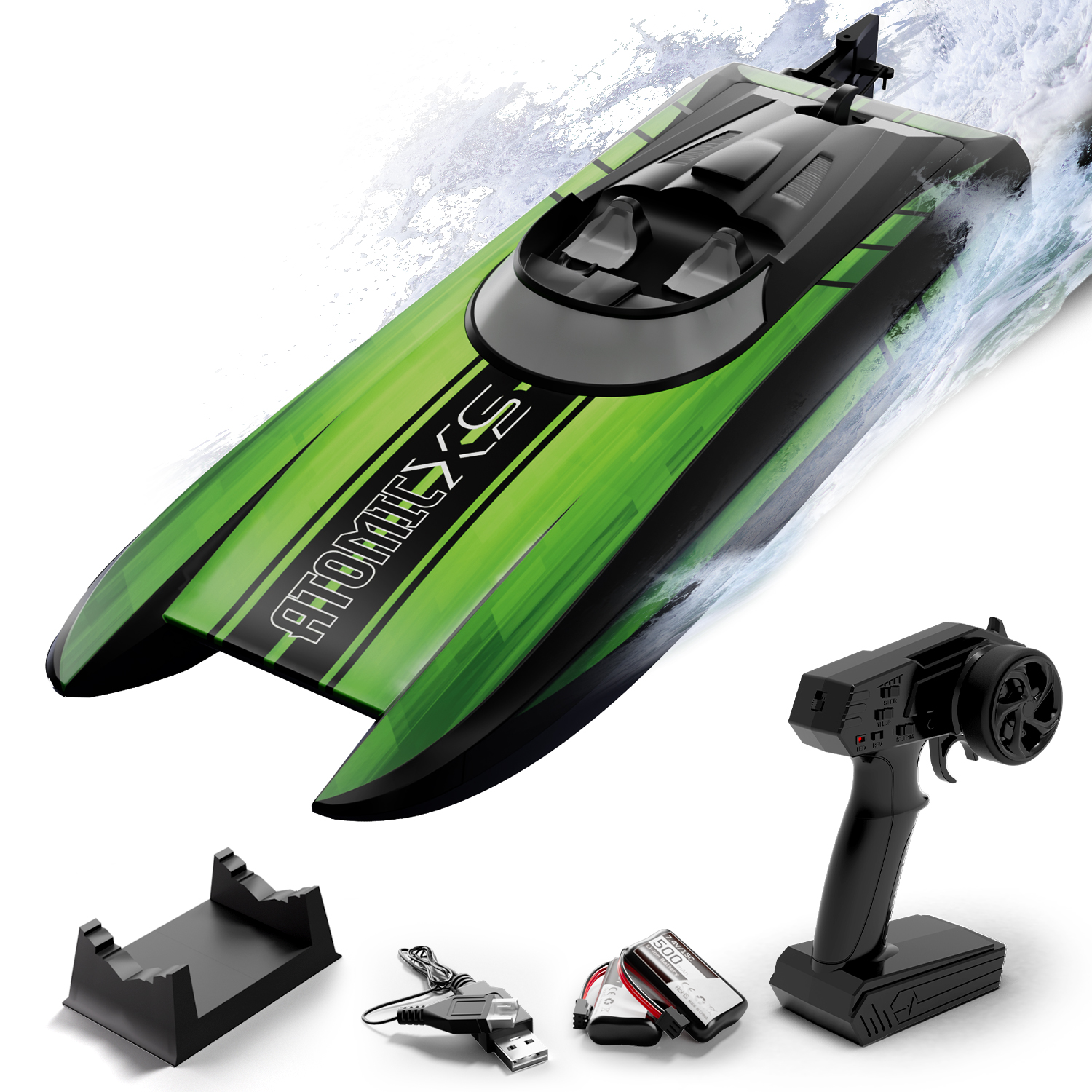 VOLANTEXRC AtomicXS Remote Control Boat for Kids Play in Pool Easy Running Great Gift Boat V2-EXA79505RGB2V2
