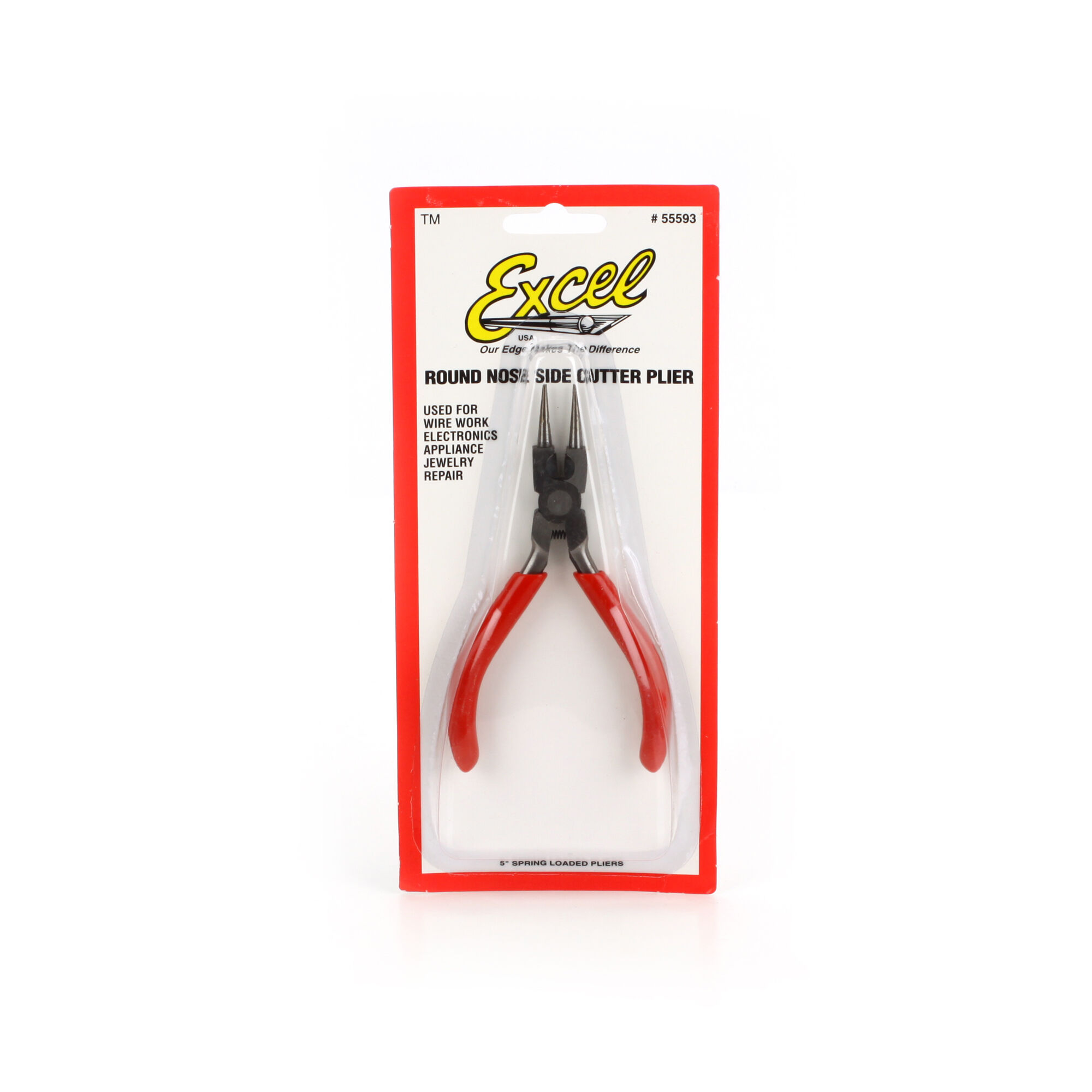 Excel Hobby Blade Corp Pliers, Round Nose w/ Side Cutter-EXL55593