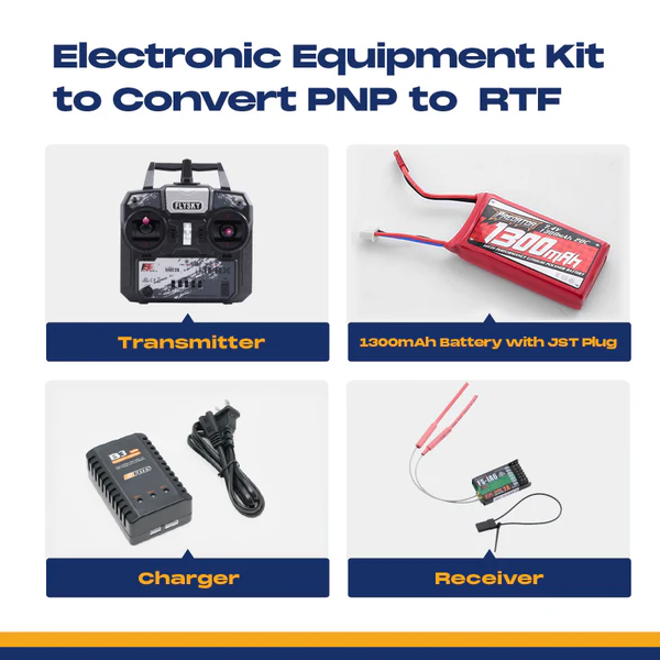 Electronic Equipment Kit to Convert PNP to RTF (1300mAh Battery with JST Plug)
