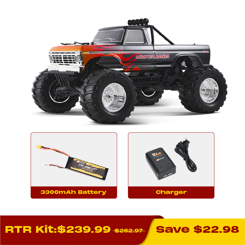 FMS 1:10 Ford F-100 RS Brushless Monster Truck-FMS11023RSBK-BL/FMS11023RSBG-BL