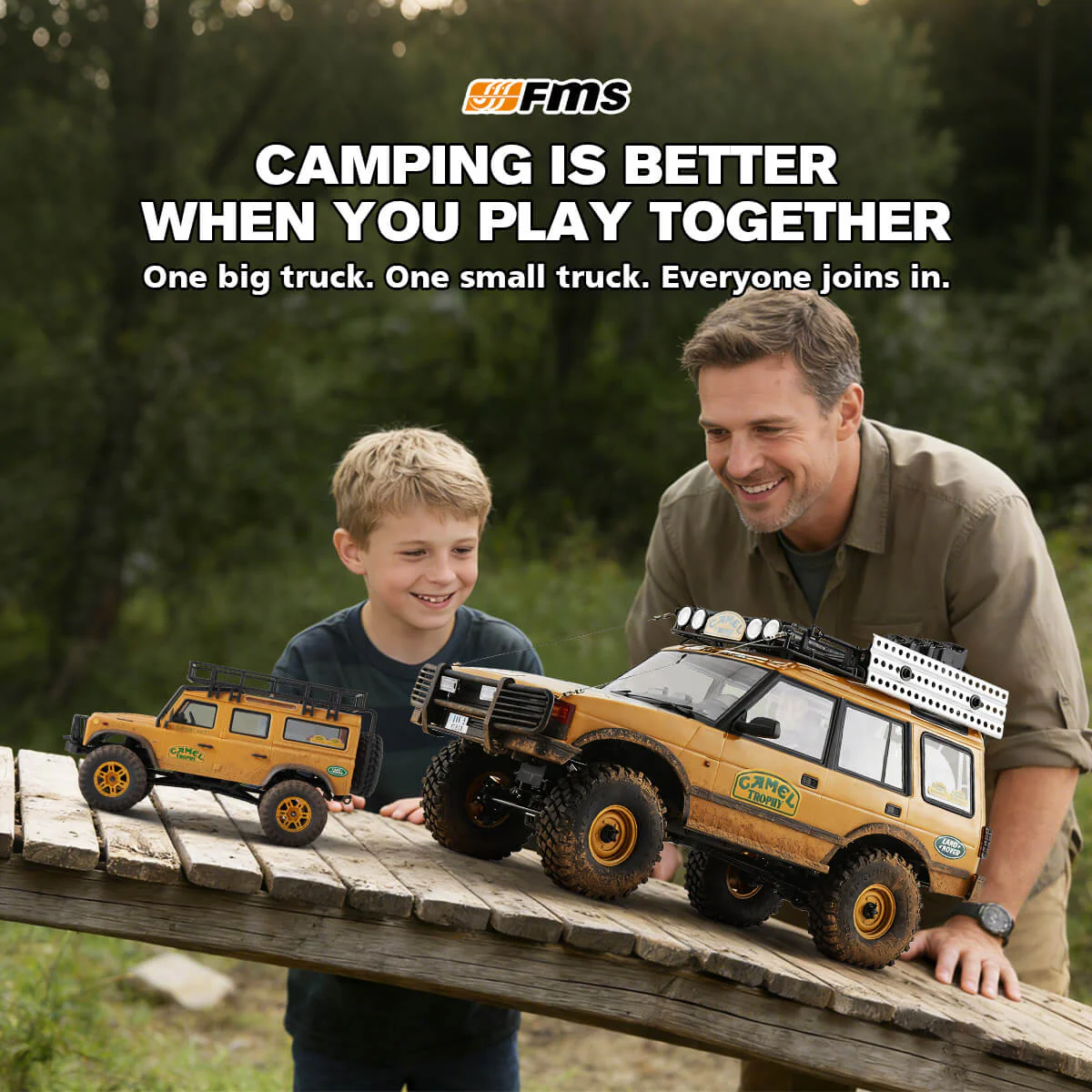 FMS 1:10 FCX10 Land Rover Camel Trophy Edition RS RC Crawlers（Only Shipped to UK）