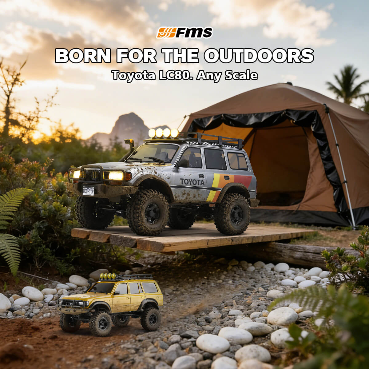 FMS 1:10 FCX10 LC80 Toyota Land Cruiser RS（Only Shipped to UK）