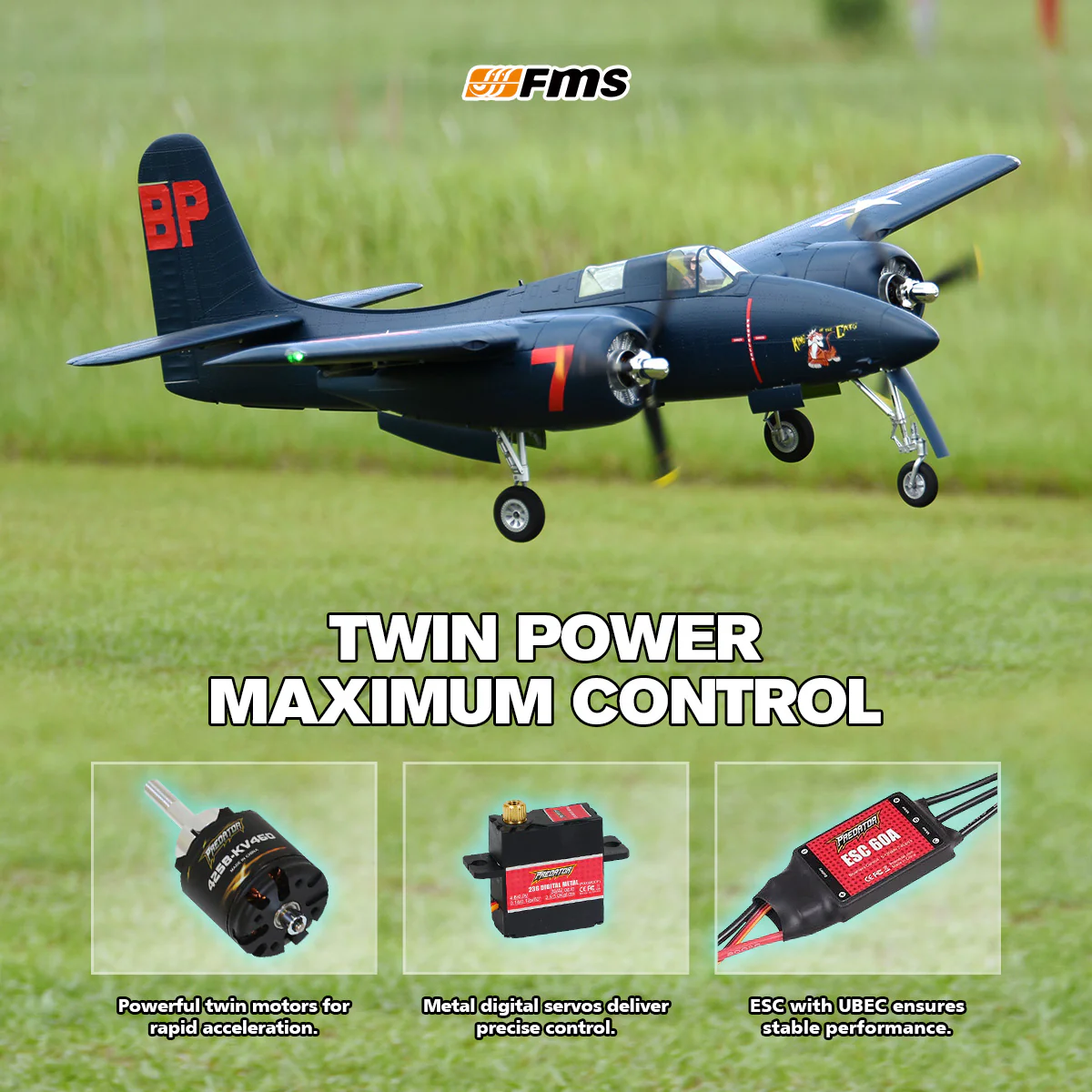 FMS 1700mm F7F Tigercat Blue PNP