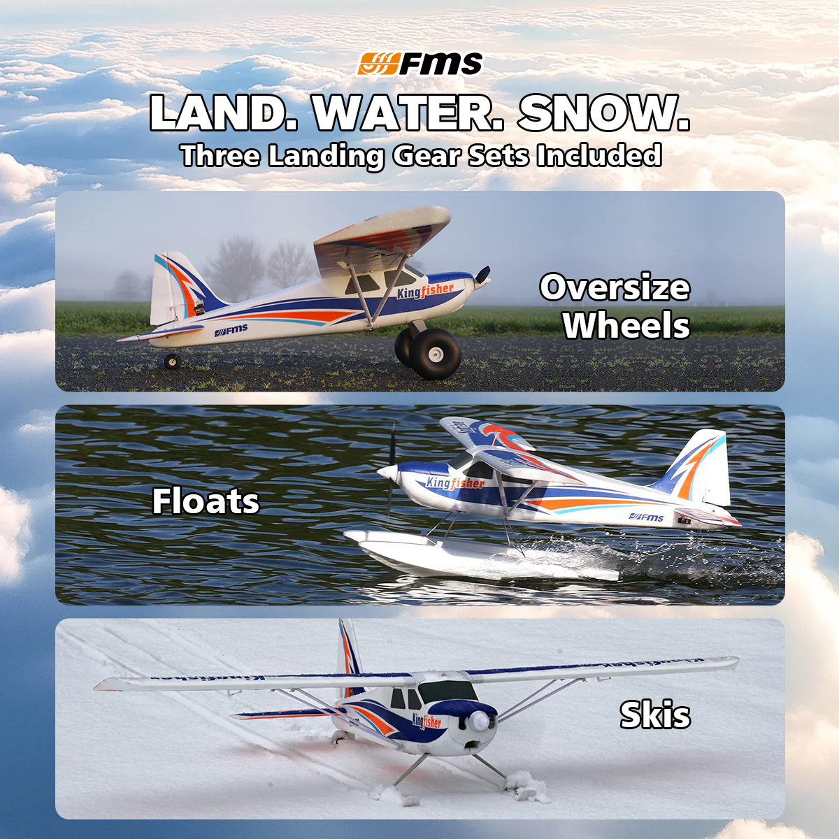 FMS 1400mm Kingfisher with Reflex V3 PNP
