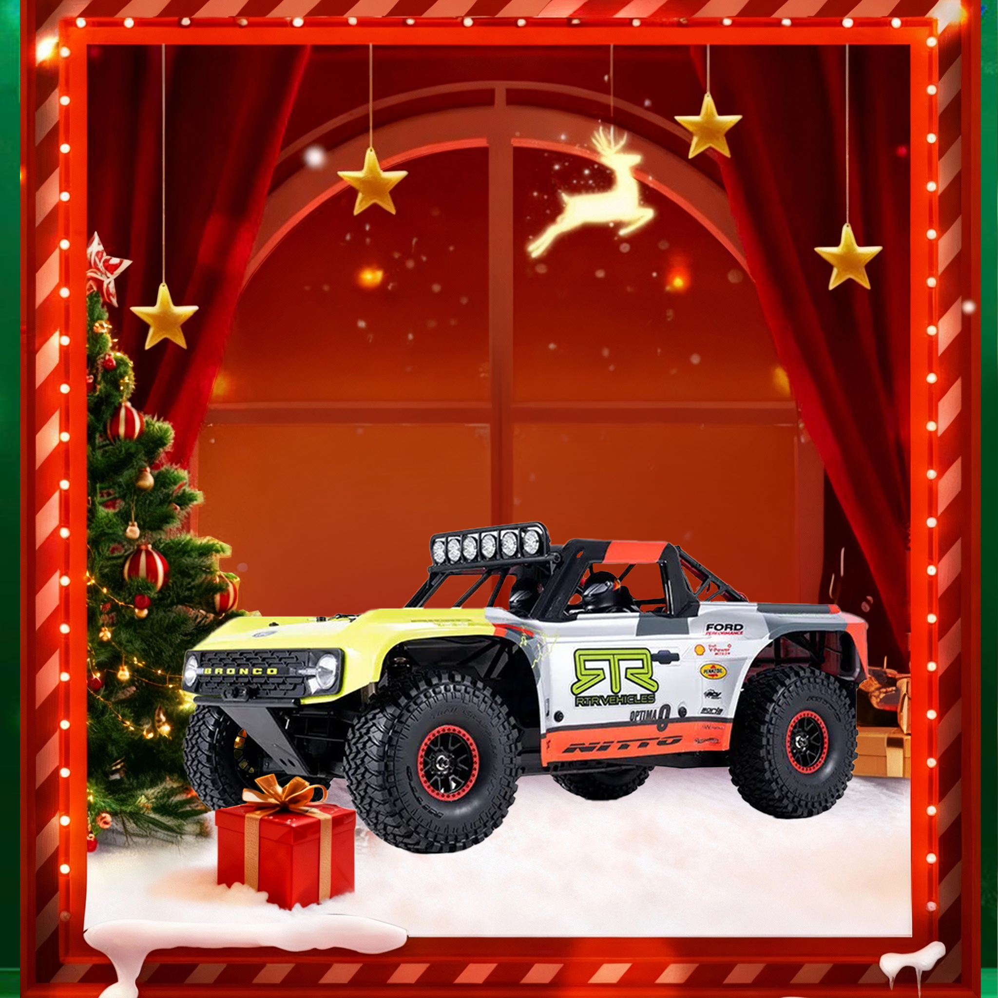 FMS 1:7 Ford Bronco RTR EB Brushless RS 4WD RC Desert Truck-FMS10702RS25