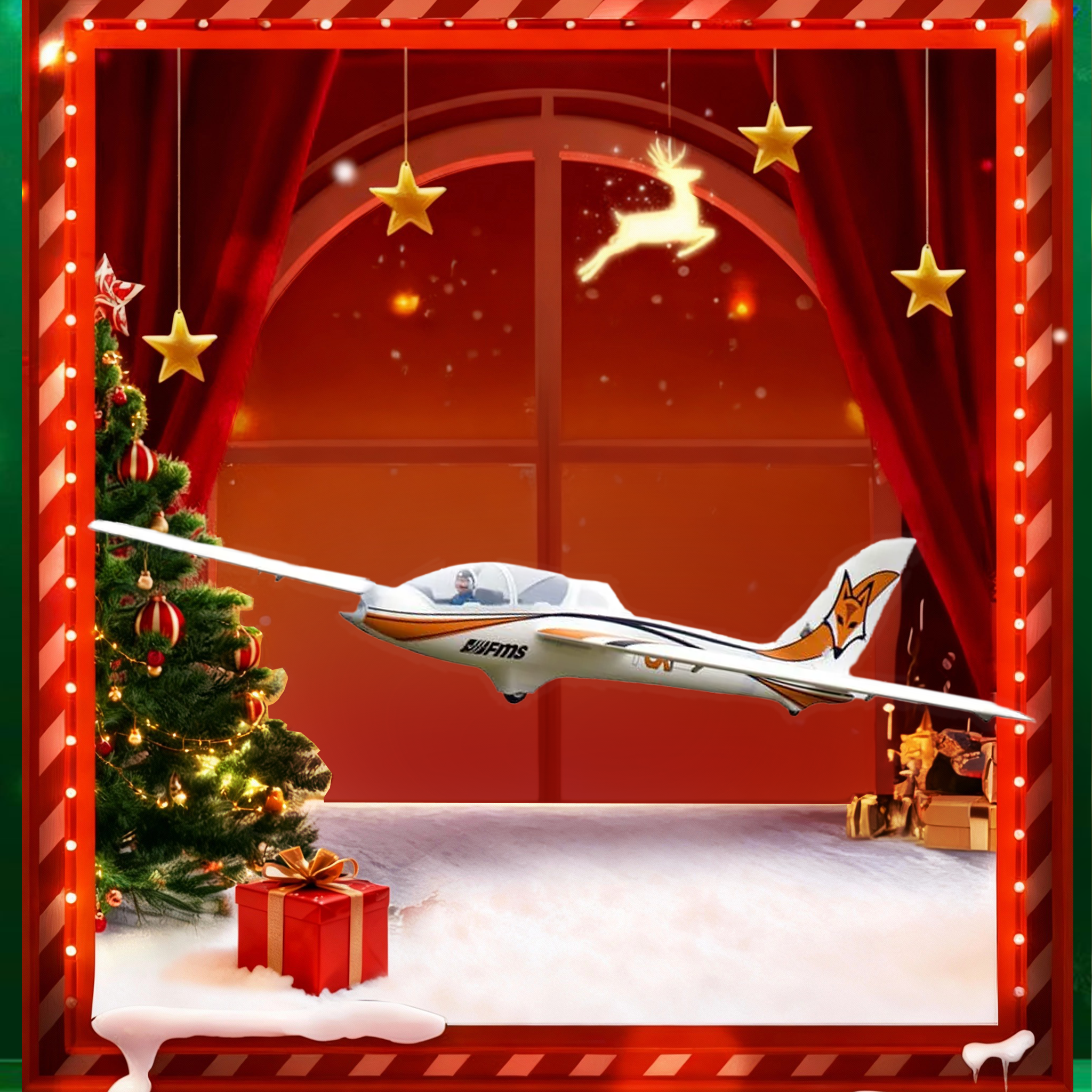 FMS 3000mm Fox Aerobatic EP Glider PNP