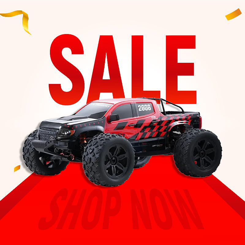 FMS 1:10 FMT10 Chevrolet Colorado Basher RS Brushless Monster Truck-FMS11021RSRD-BK