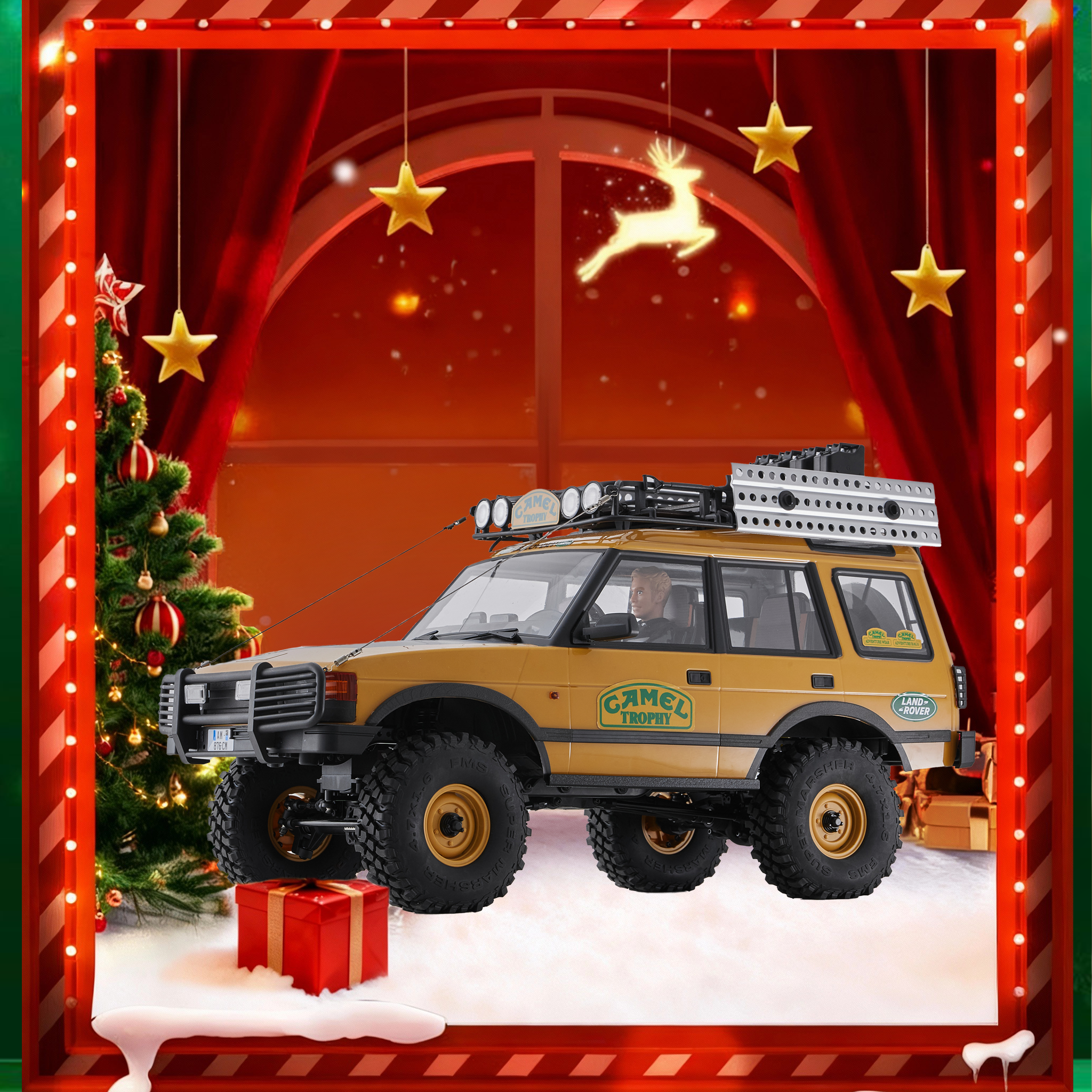 FMS 1:10 FCX10 Land Rover Camel Trophy Edition RS RC Crawlers-FMS11043RSYL-SP