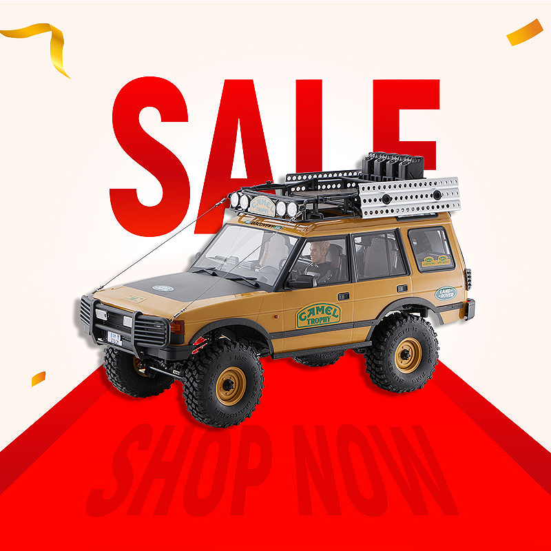 FMS 1:10 FCX10 Land Rover Camel Trophy Edition RS RC Crawlers-FMS11043RSYL-SP