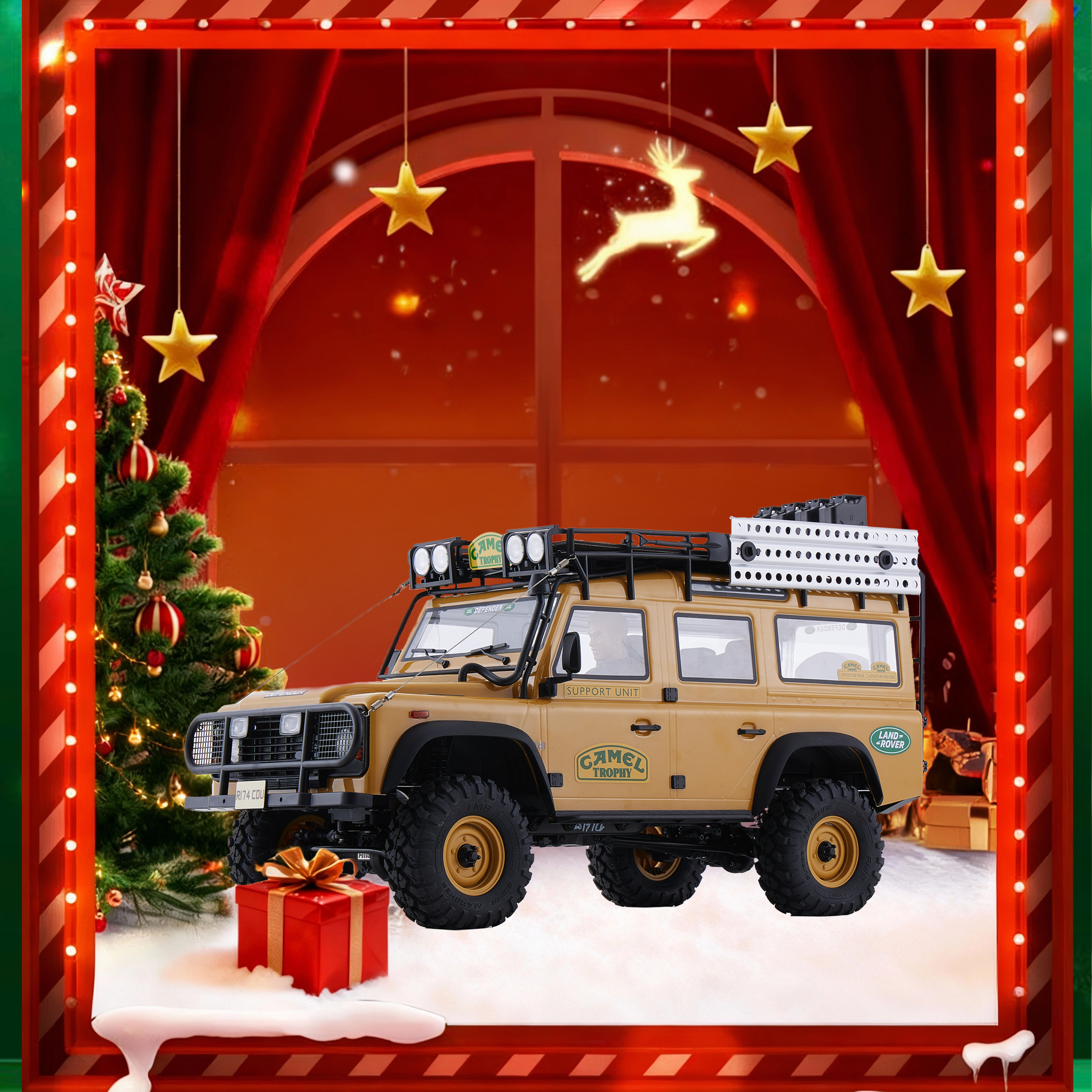 FMS 1:10 FCX10 Land Rover Camel Trophy Edition RS RC Crawlers-FMS11043RSYL-SP