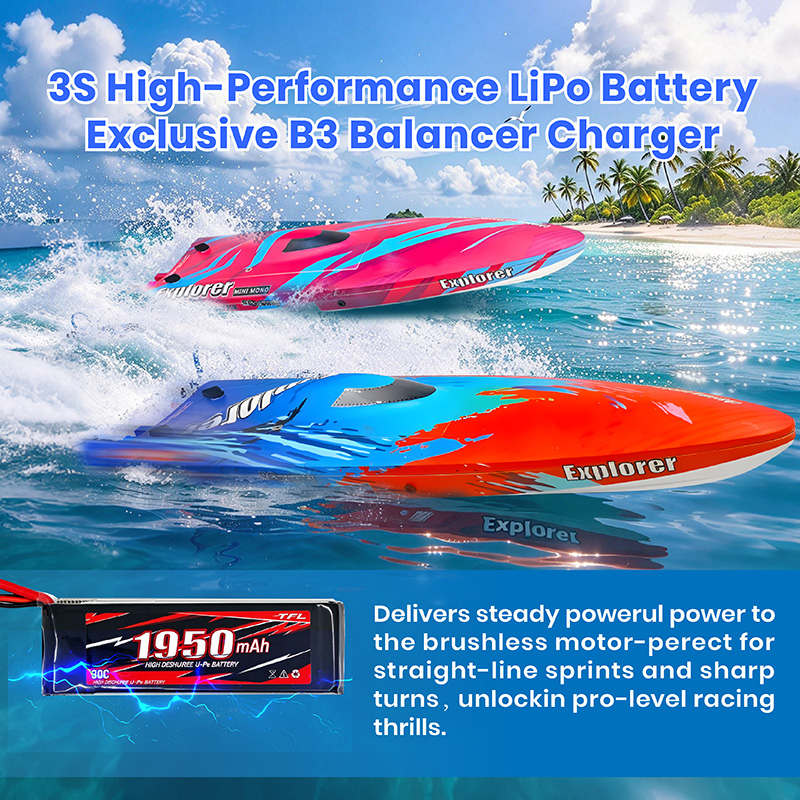 TFL Hobby Explorer 1158 Brushless RC Boat High-Speed Racing ARTR Model