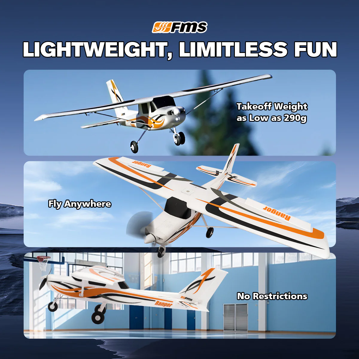 FMS 850mm Ranger w/Reflex V3, PNP / RTF 