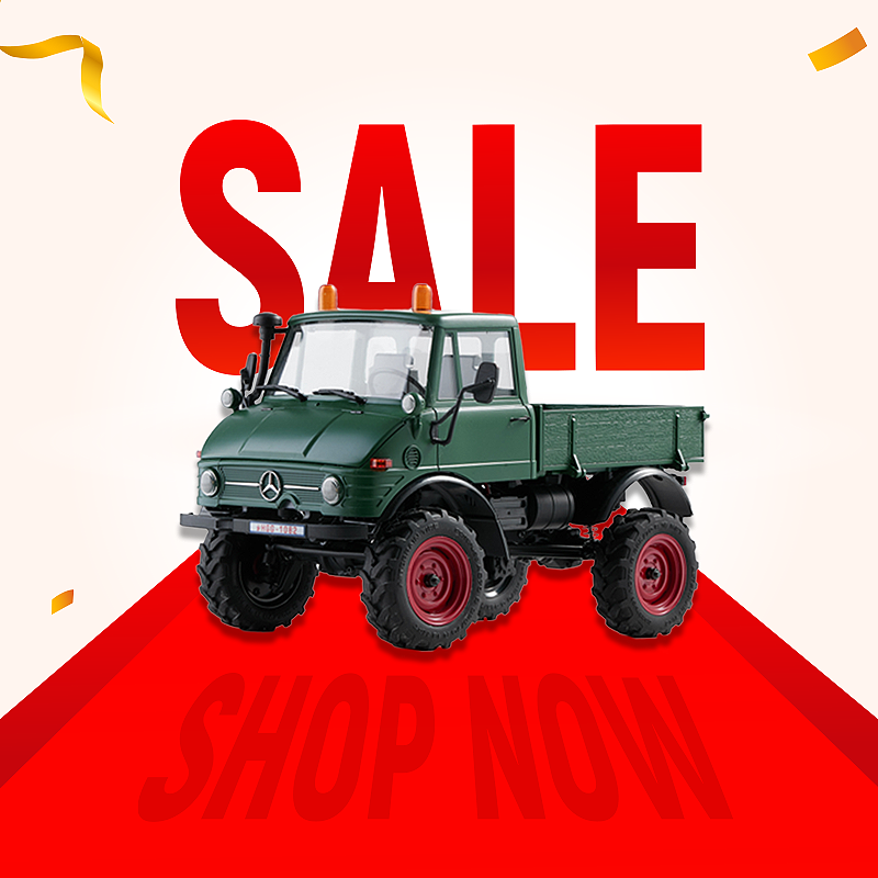 FMS 1:24 FCX24S Mercedes-Benz Unimog S 421 RTR-FMS12405RTRRD（Only Shipped to UK）