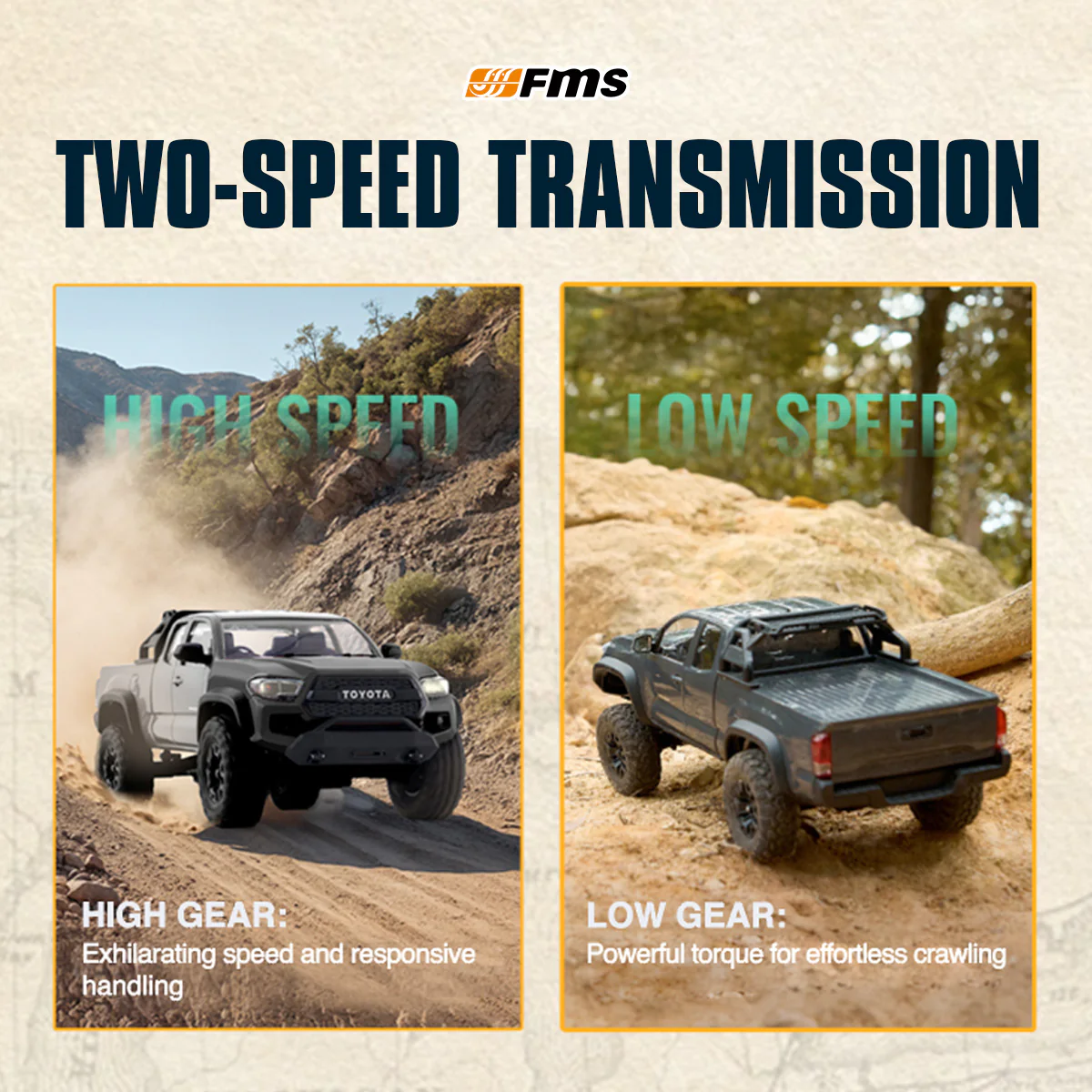 FMS 1:24 FCX24M Toyota Tacoma RTR RC Crawlers-FMS12451RTRRD