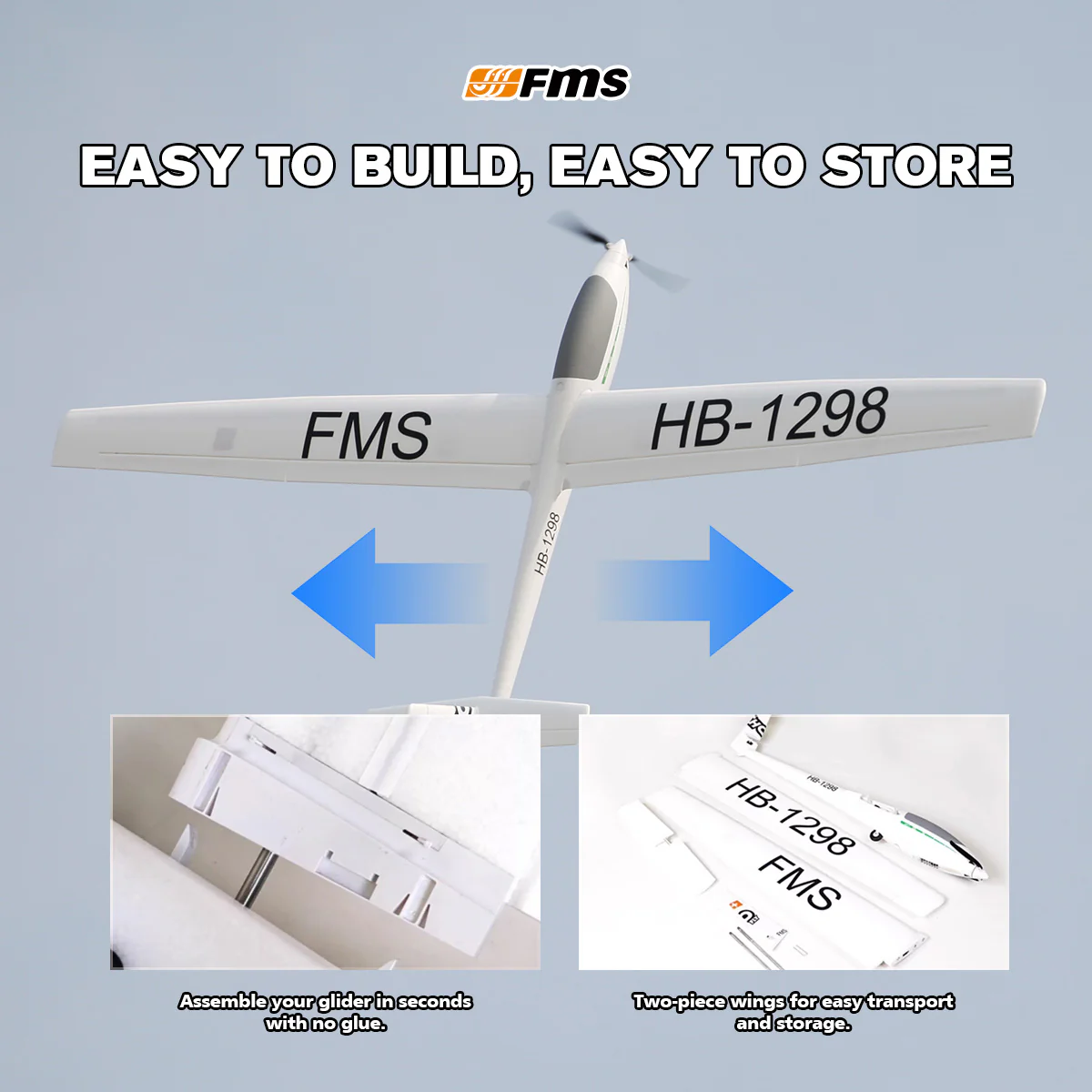 FMS 2500mm ASW-17 EP Glider PNP