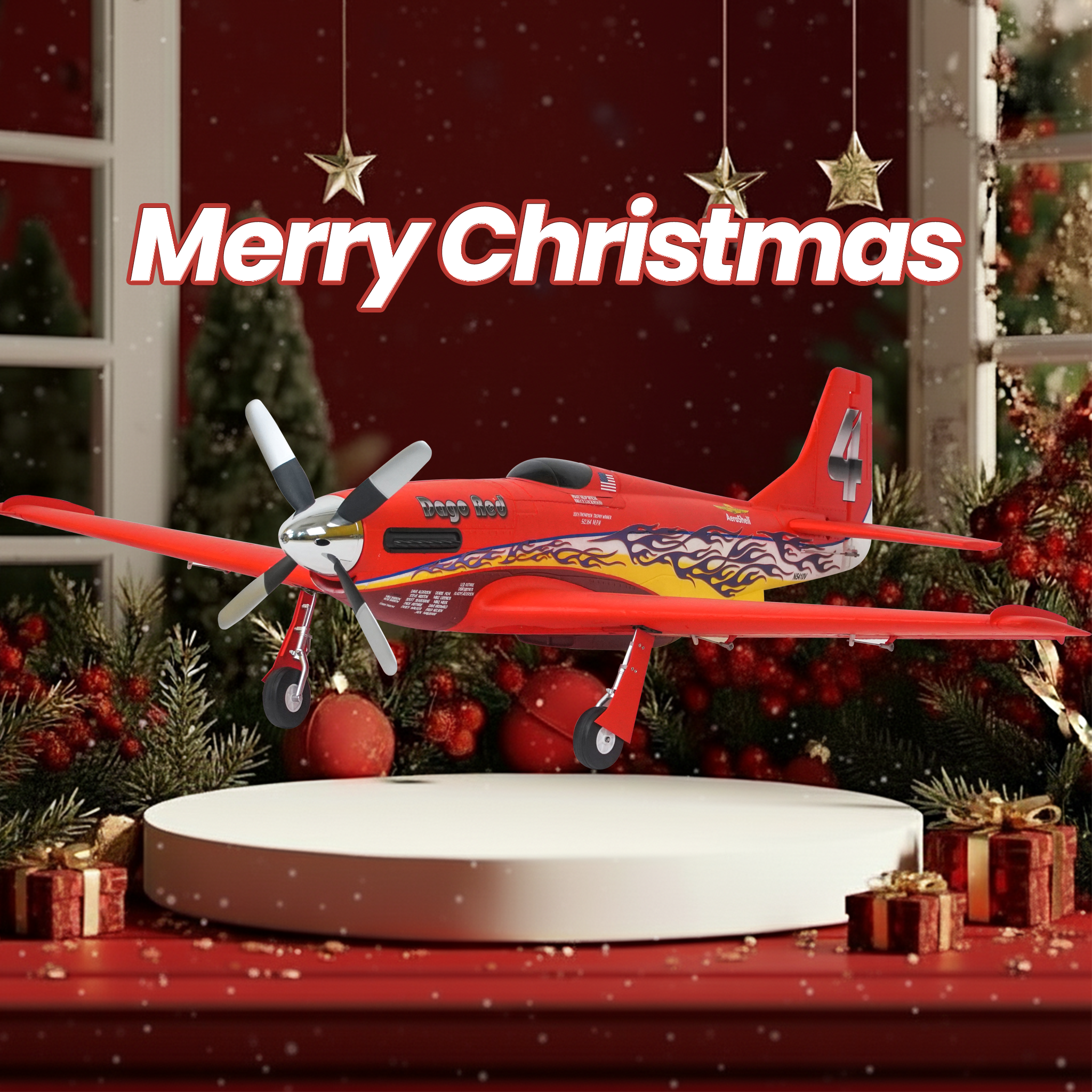 FMS 1100mm P-51D Mustang Dago Red PNP