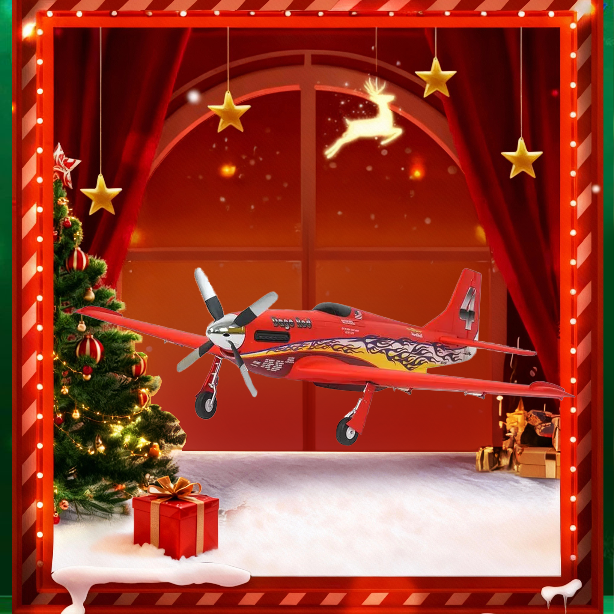 FMS 1100mm P-51D Mustang Dago Red PNP