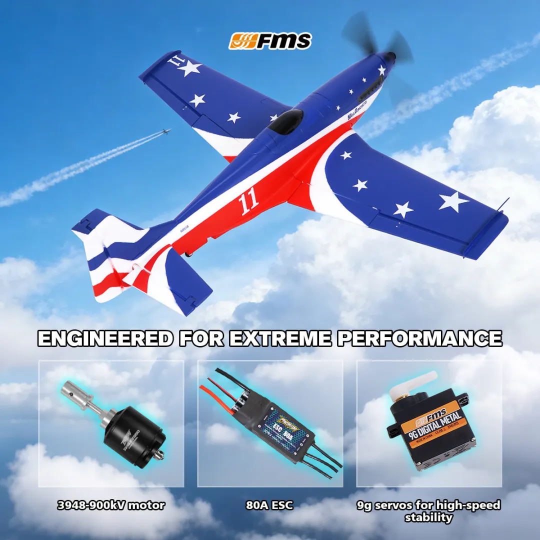 FMS 1100mm P-51 Miss America PNP
