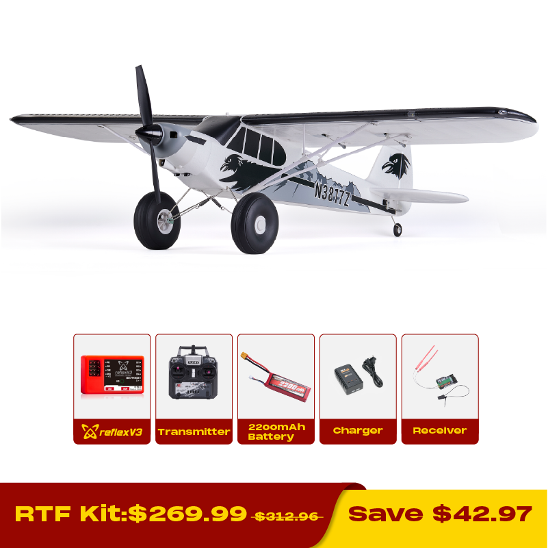 FMS 1300mm PA-18 w/Reflex V3, PNP / RTF 