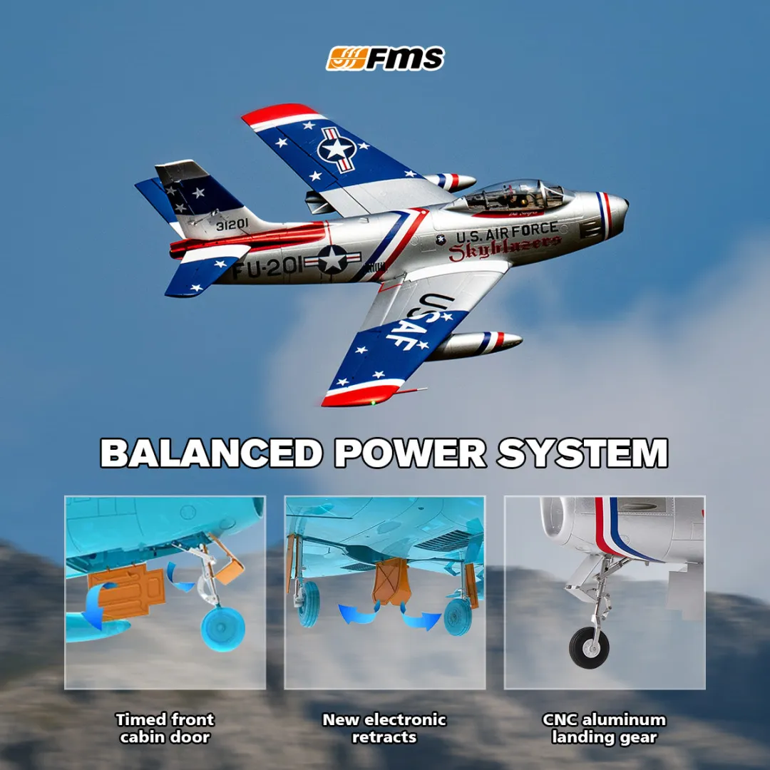 FMS 80mm F-86 Sabre EDF Jet PNP