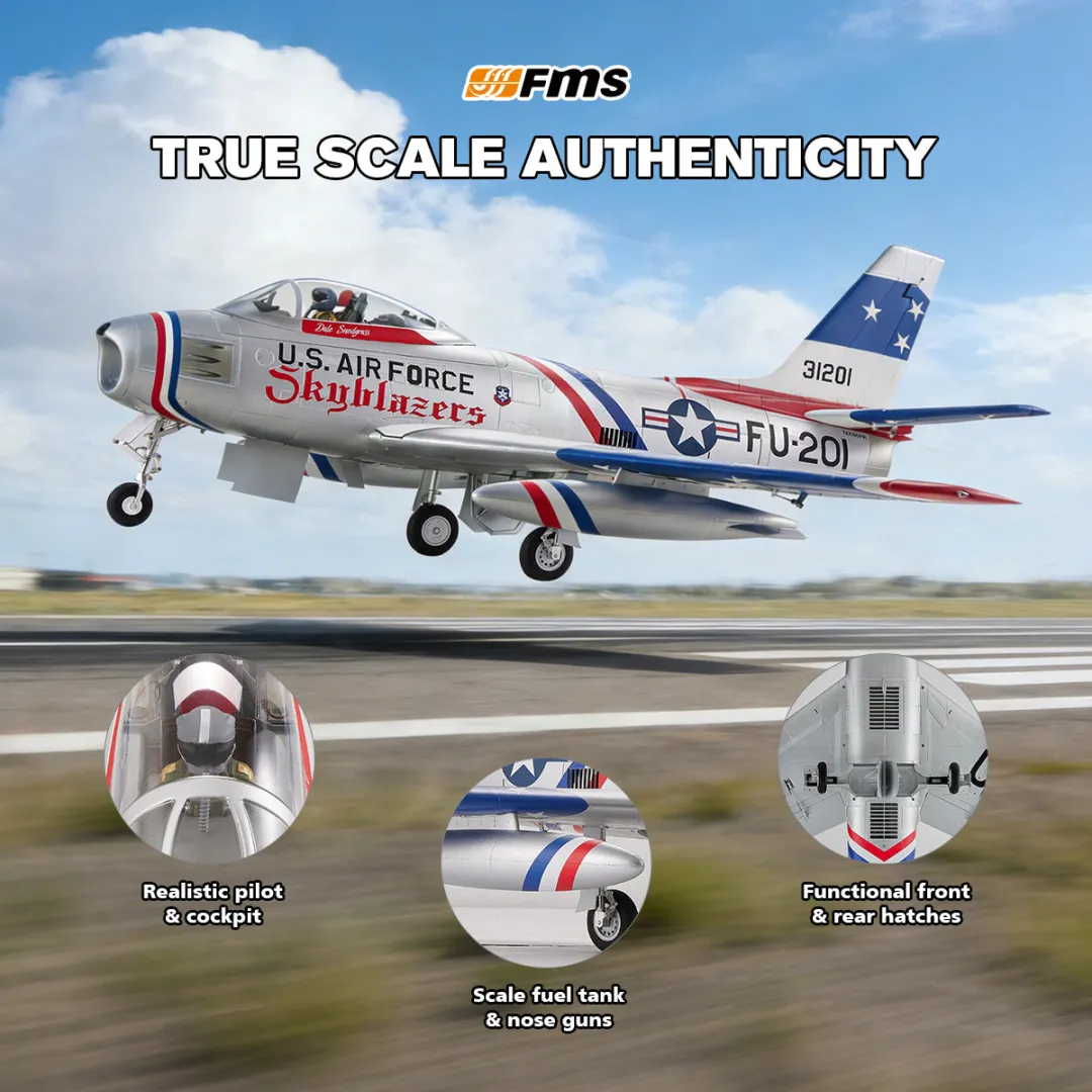 FMS 80mm F-86 Sabre EDF Jet PNP