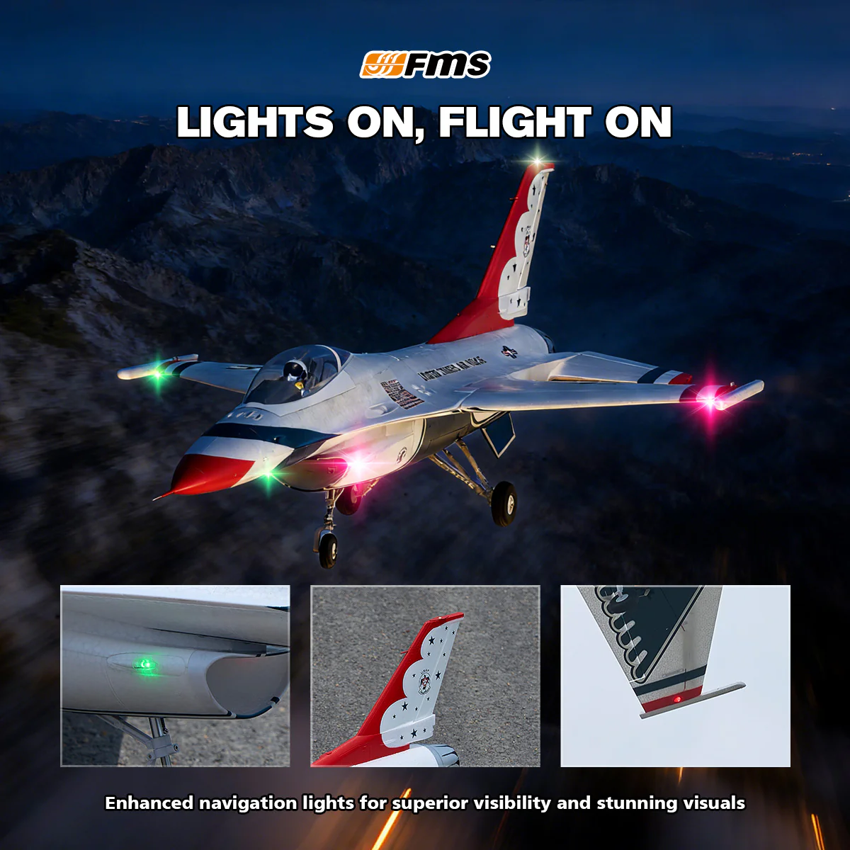 FMS 64mm F-16 Fighting Falcon EDF Jet PNP