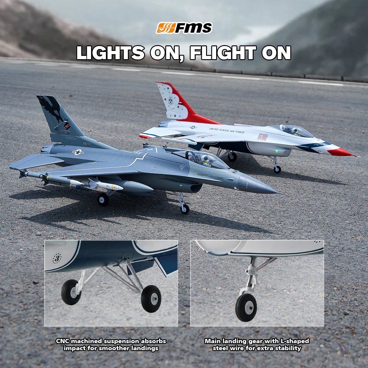 FMS 64mm F-16 Fighting Falcon EDF Jet PNP