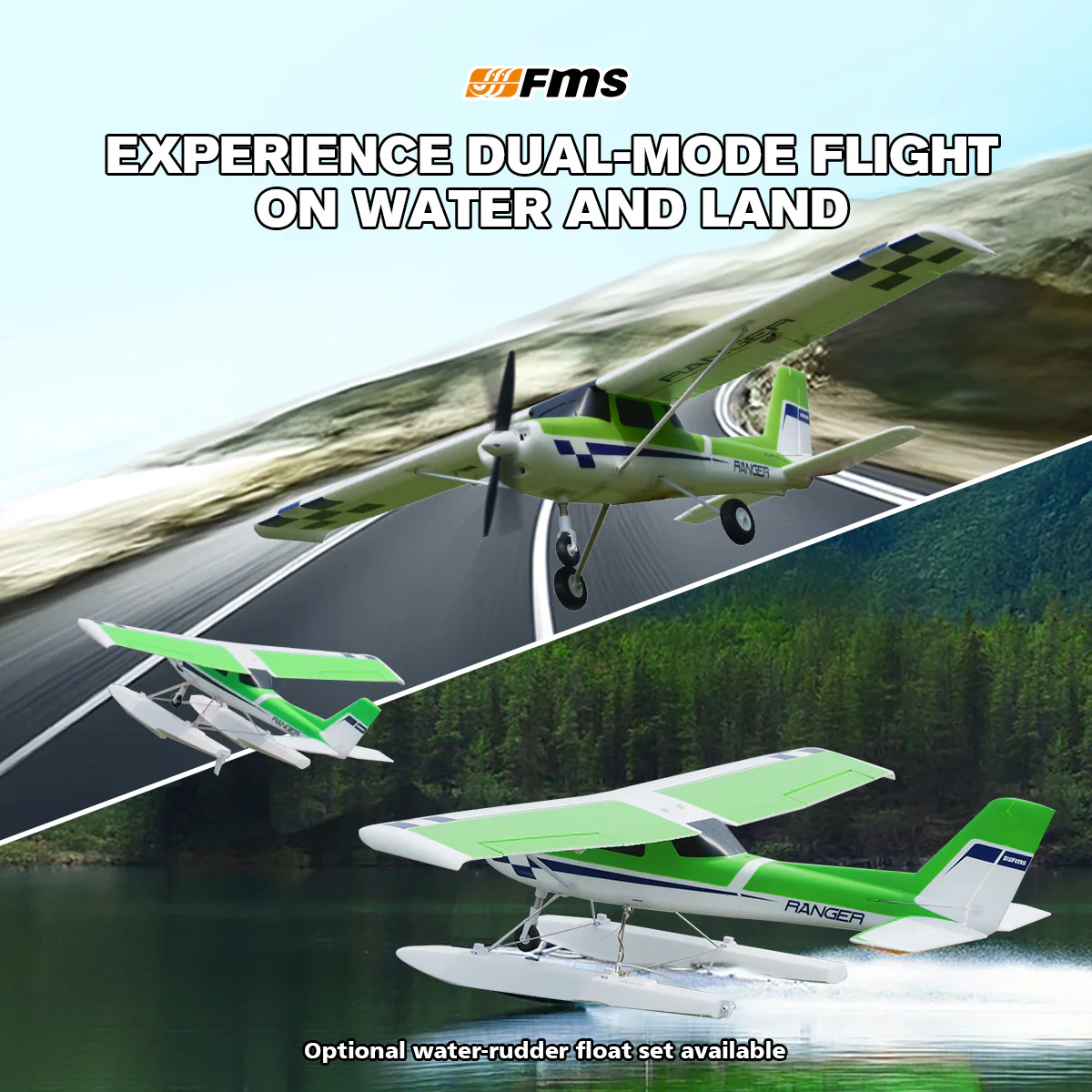 FMS 1220mm Ranger EP V2 with Reflex V3 RTF / PNP Beginner RC Plane