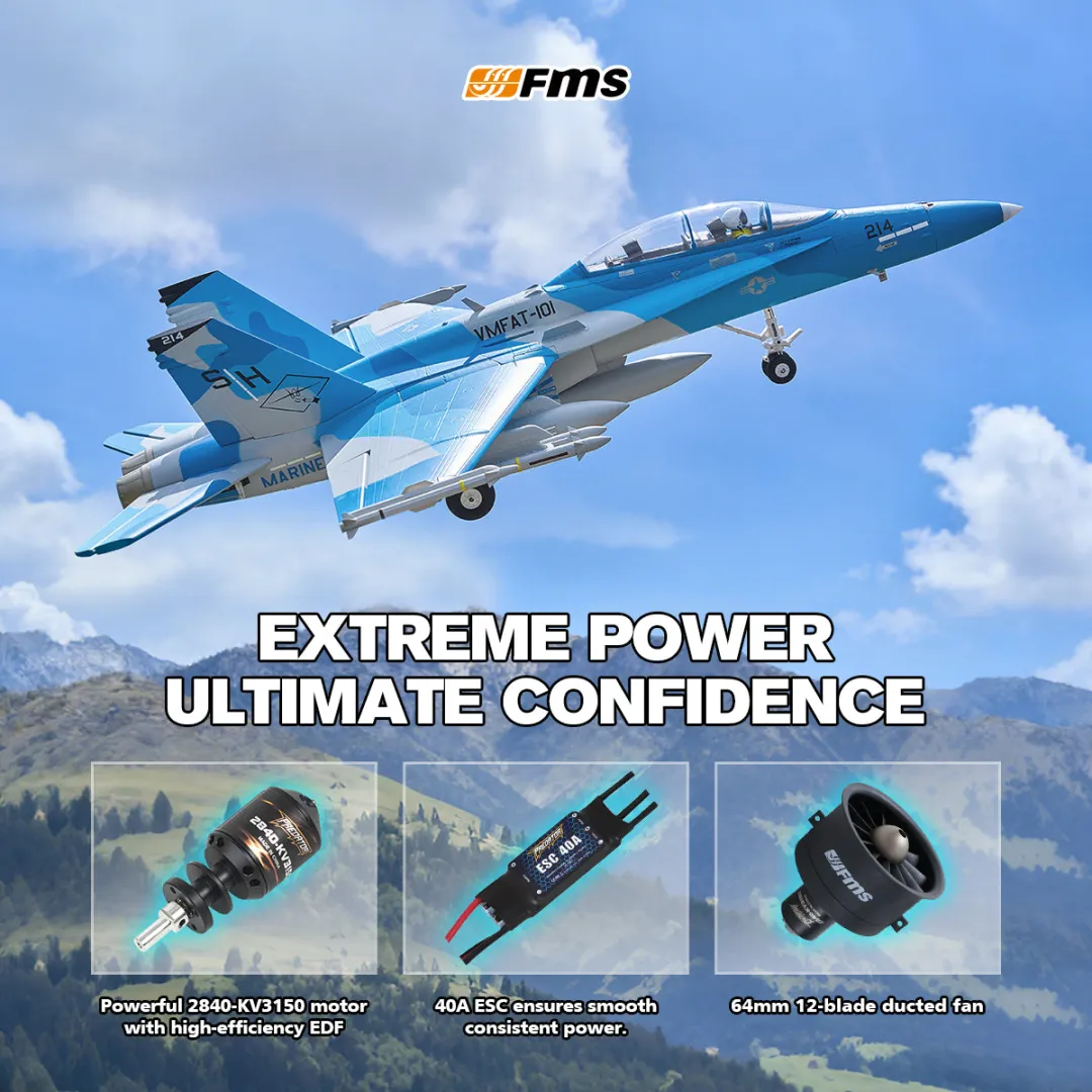 FMS 64mm F/A-18 Hornet EDF Jet PNP/RTF