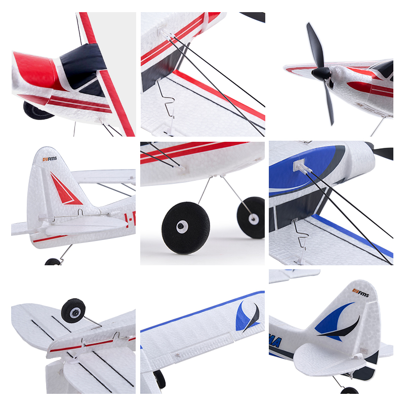 FMS 500MM PA-18 RTF Mini RC Airplane Beginner RC Plane