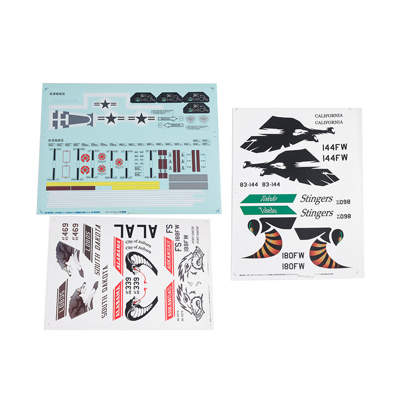 64mm F-16 Decal Sheet Battlefield Gray-HOBBY ZONE