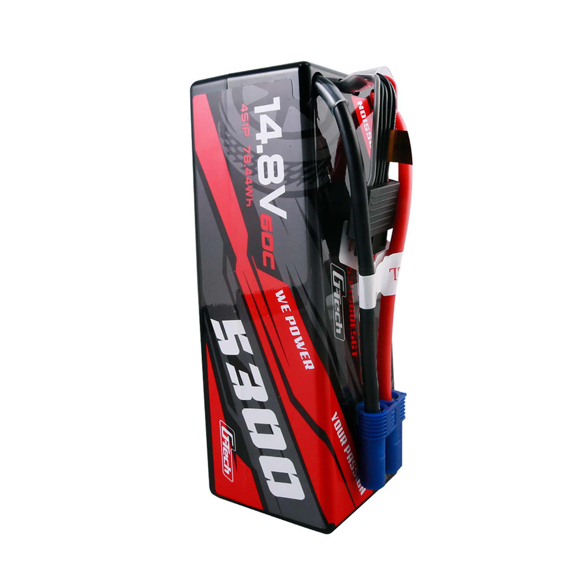 Gens ace 14.8V 5300mAh 4S 60C G-Tech Smart Hardcase LiPo Battery: EC5-GEA534S60E5GT
