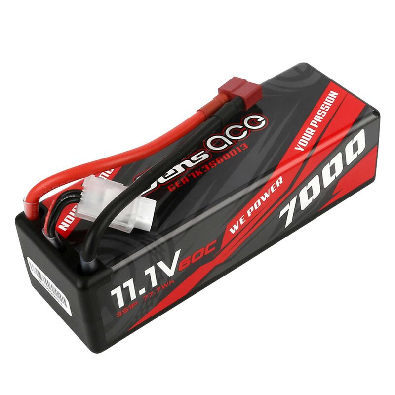 Gens ace 11.1V 7000mAh 3S 60C Hardcase LiPo Battery: Deans-GEA7K3S60D13
