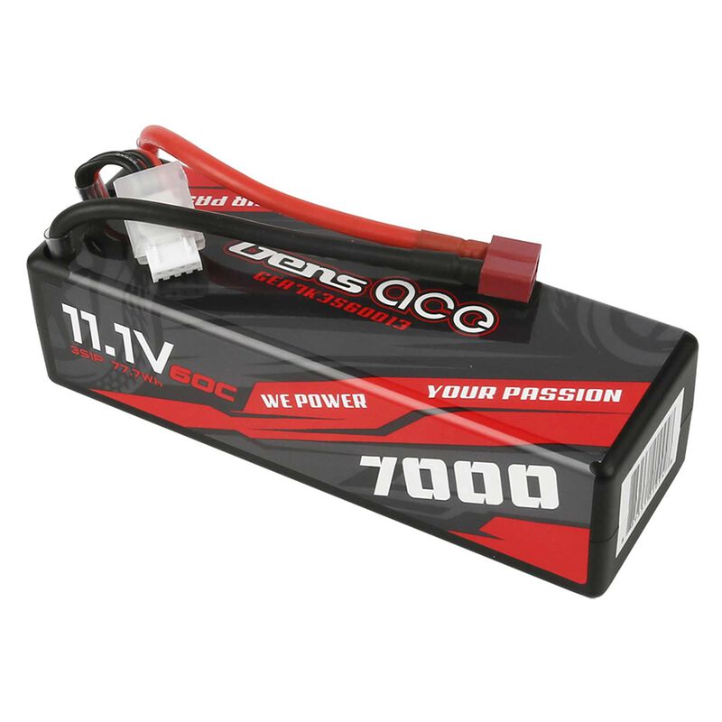 Gens ace 11.1V 7000mAh 3S 60C Hardcase LiPo Battery: Deans-GEA7K3S60D13
