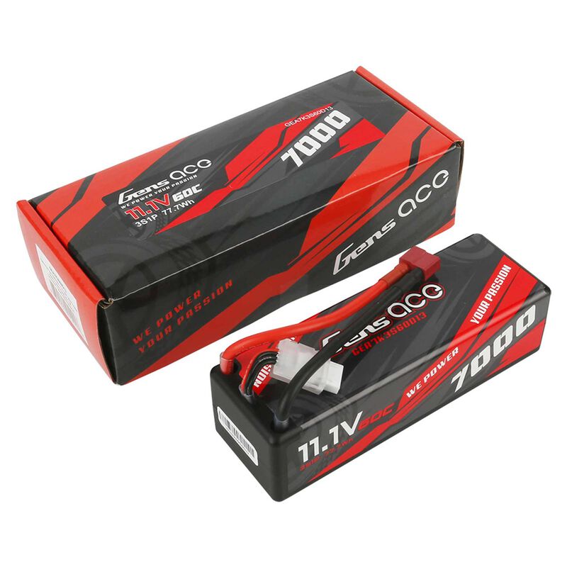 Gens ace 11.1V 7000mAh 3S 60C Hardcase LiPo Battery: Deans-GEA7K3S60D13