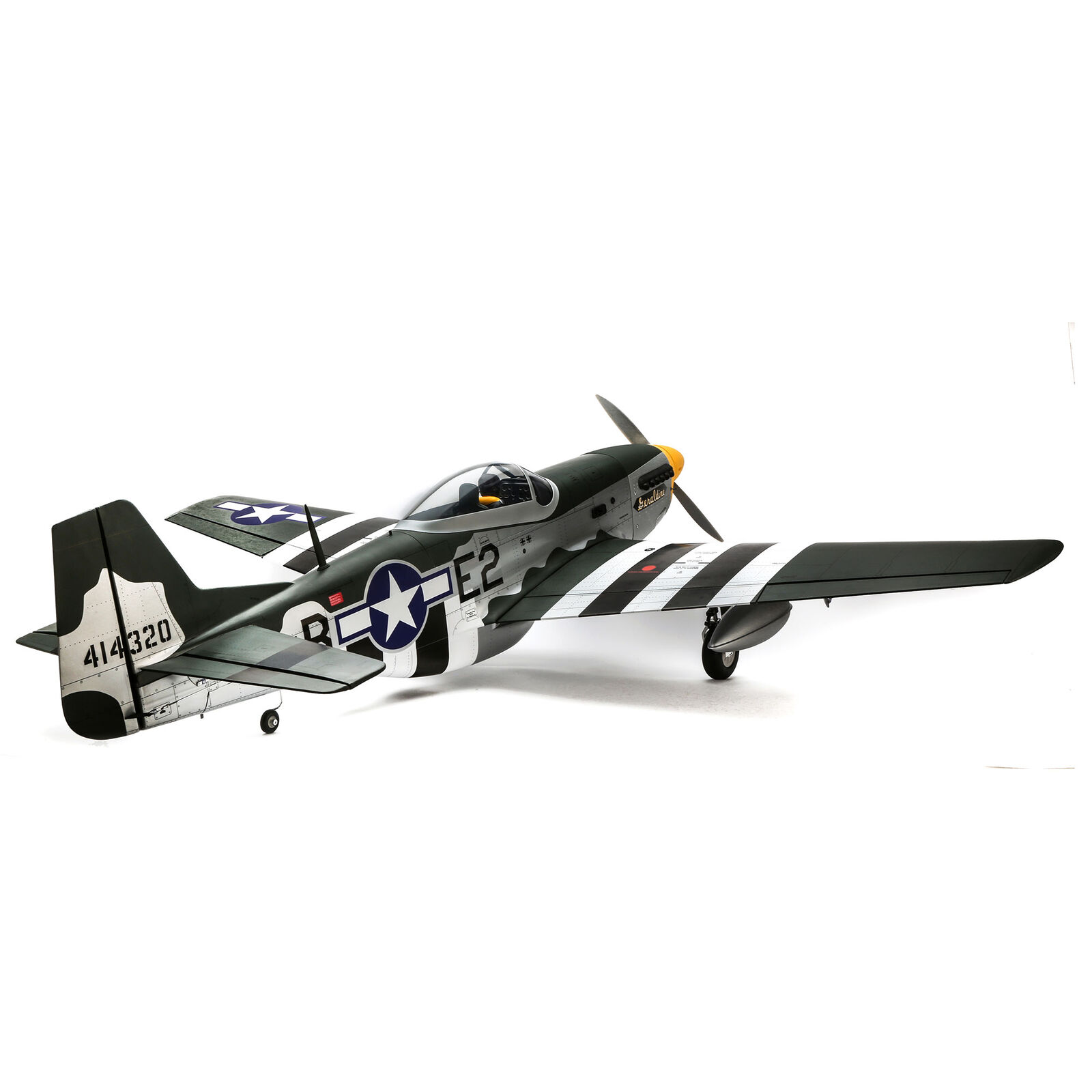 Hangar 9 P-51D Mustang 20cc ARF, 69.5" with E-flite Electric Retract Set, Brushless Motor, and Spektrum Smart ESC-HAN2820BRME