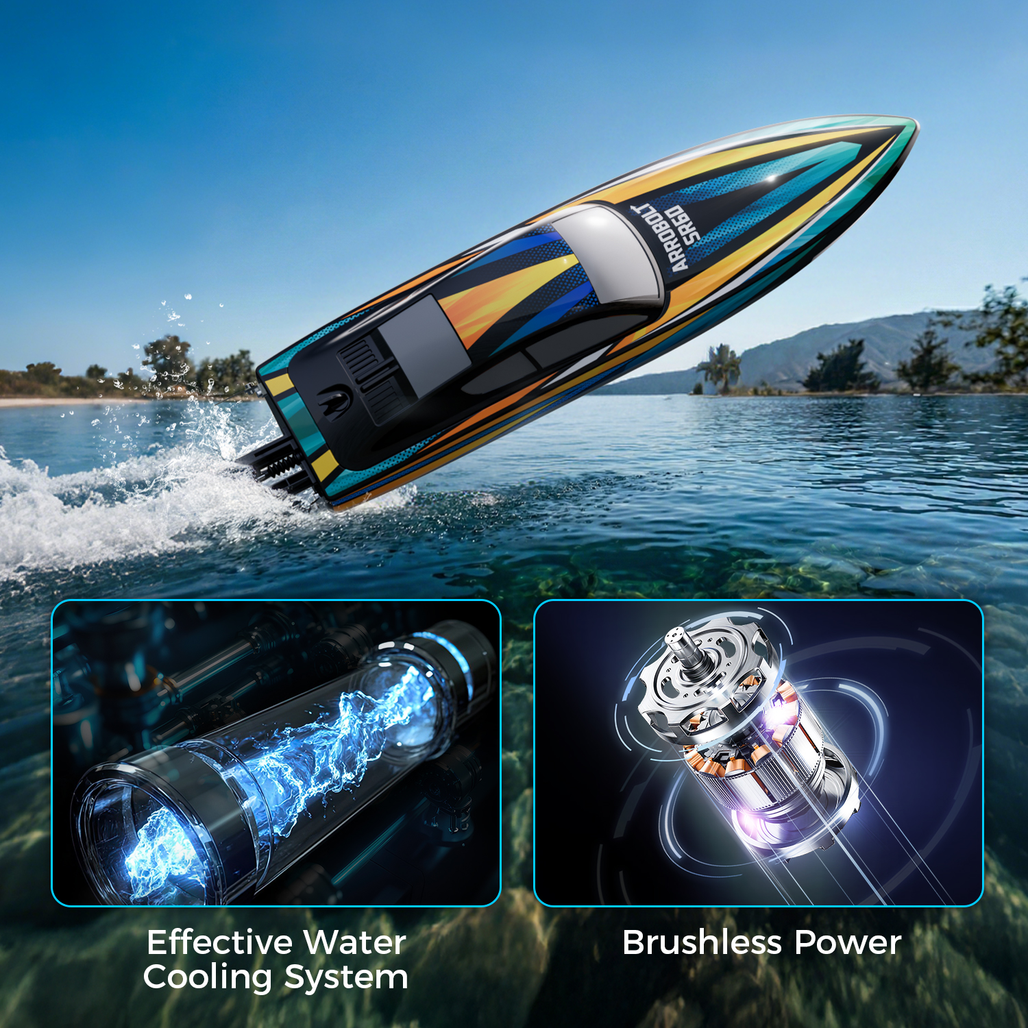VOLANTEX ARROBOLT SR60 RC Boat-EXA79208BR