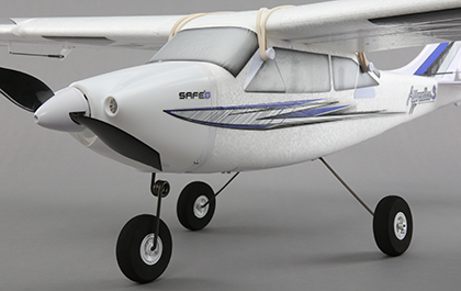 HobbyZone Apprentice S 2 1.2m RTF (Ready-to-Fly) RC airplane with SAFE stabilization and capable landing gear.