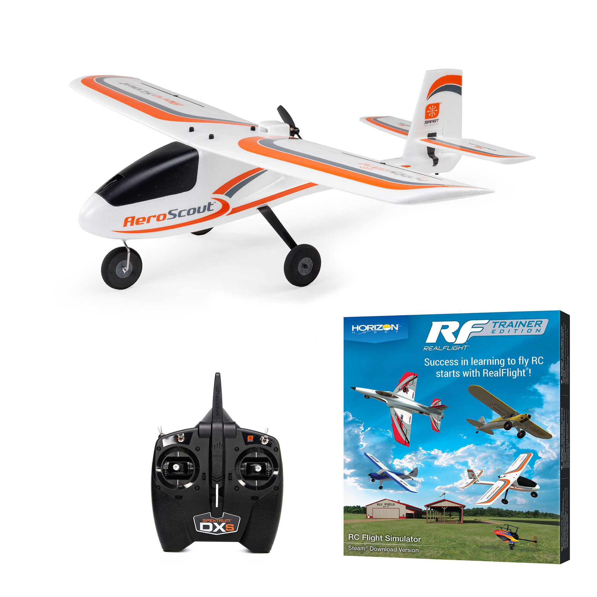 HobbyZone AeroScout S 2 1.1m RTF Basic with RealFlight, AS3X+ and SAFE-HBZ380002