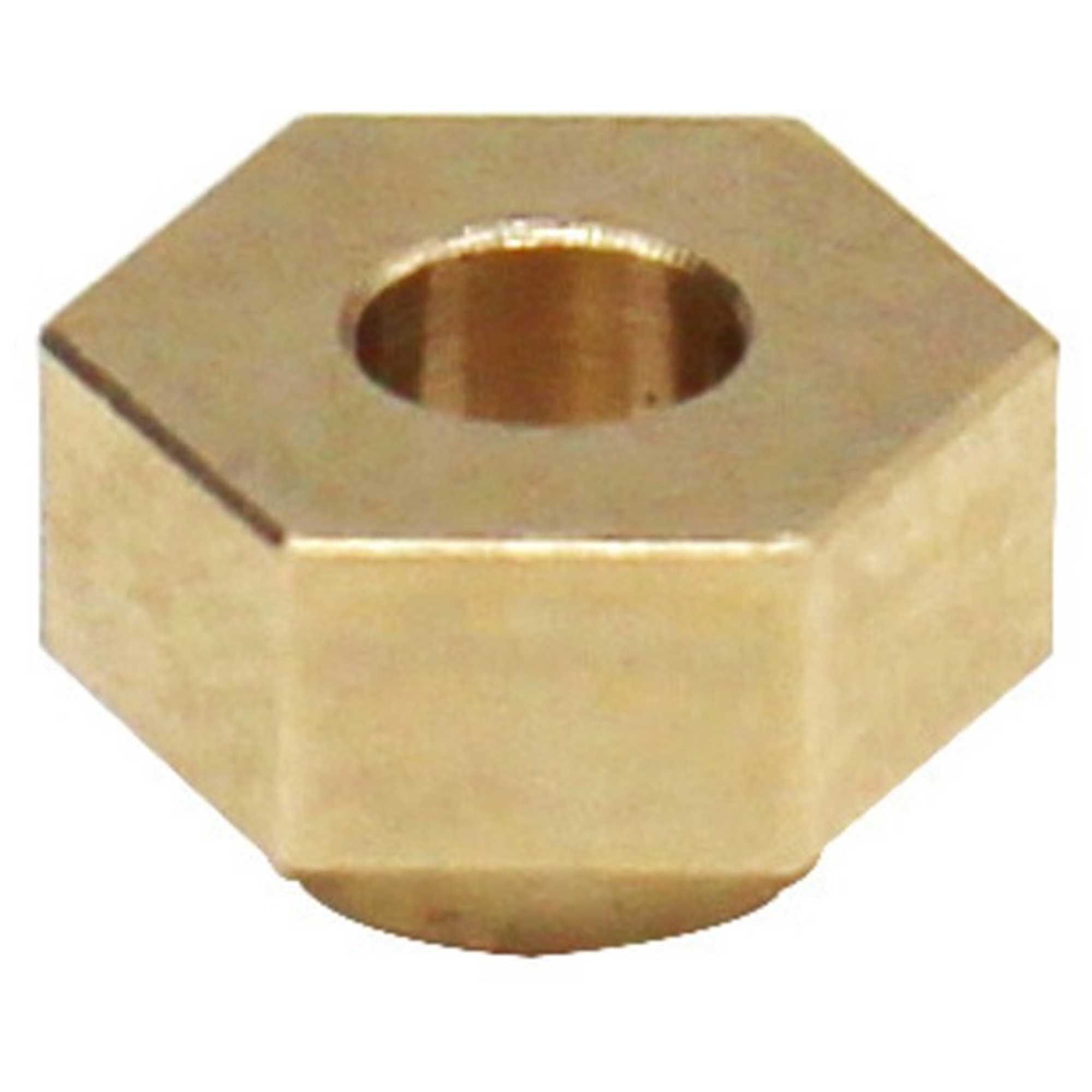 Hot Racing Brass Stock Wheels Hub, 7mm Hex: SCX24-HRASXTF10H